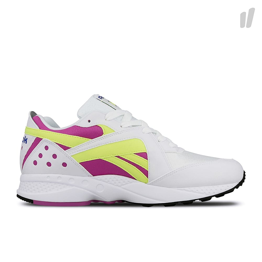 Reebok pyro White-Vicious Violet-Neon Yellow-Crushed Cobalt-Black Sneakers Silhouette | Overkill