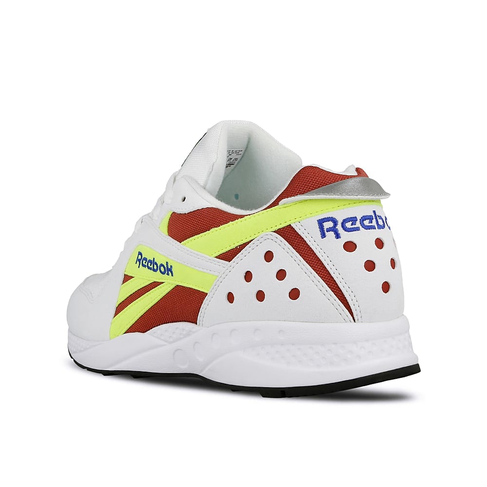Reebok pyro White-Meteor Red-Neon Yellow-Crushed Cobalt-Black Sneakers Material | Overkill
