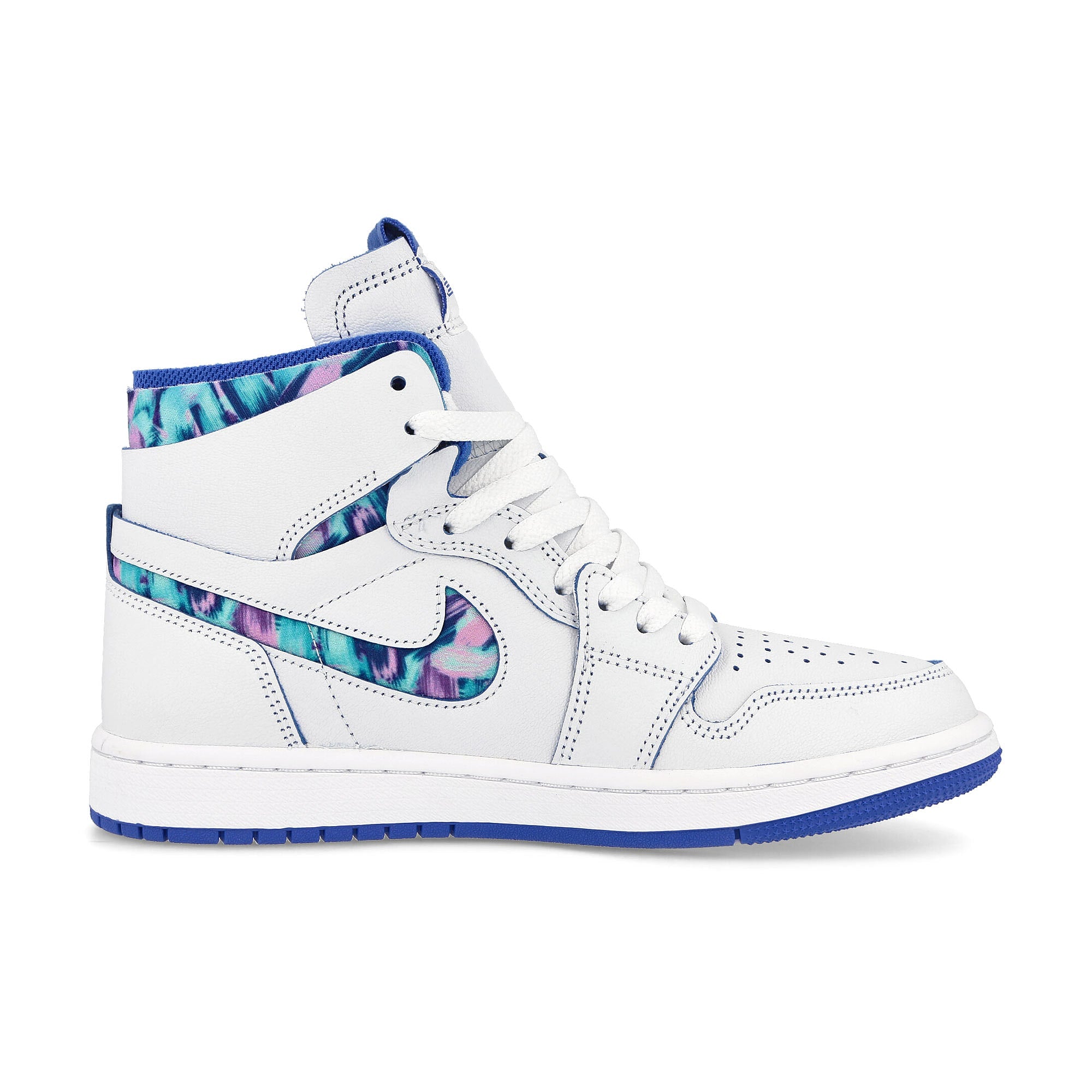 Jordan Wmns Air Jordan 1 Zoom Air Comfort White / Hyper Royal - Black Sneakers Silhouette | Overkill
