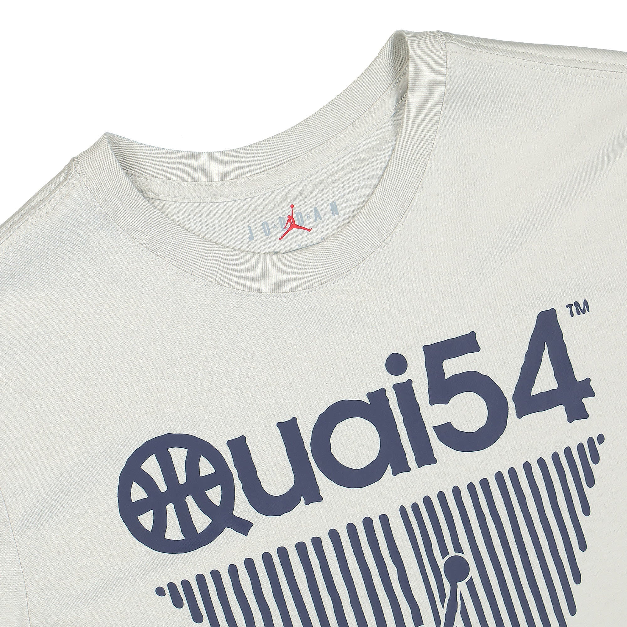 Jordan Air Jordan Quai 54 SS Crew Tee Light Bone / Neutral Indigo T-Shirts Close-up | Overkill