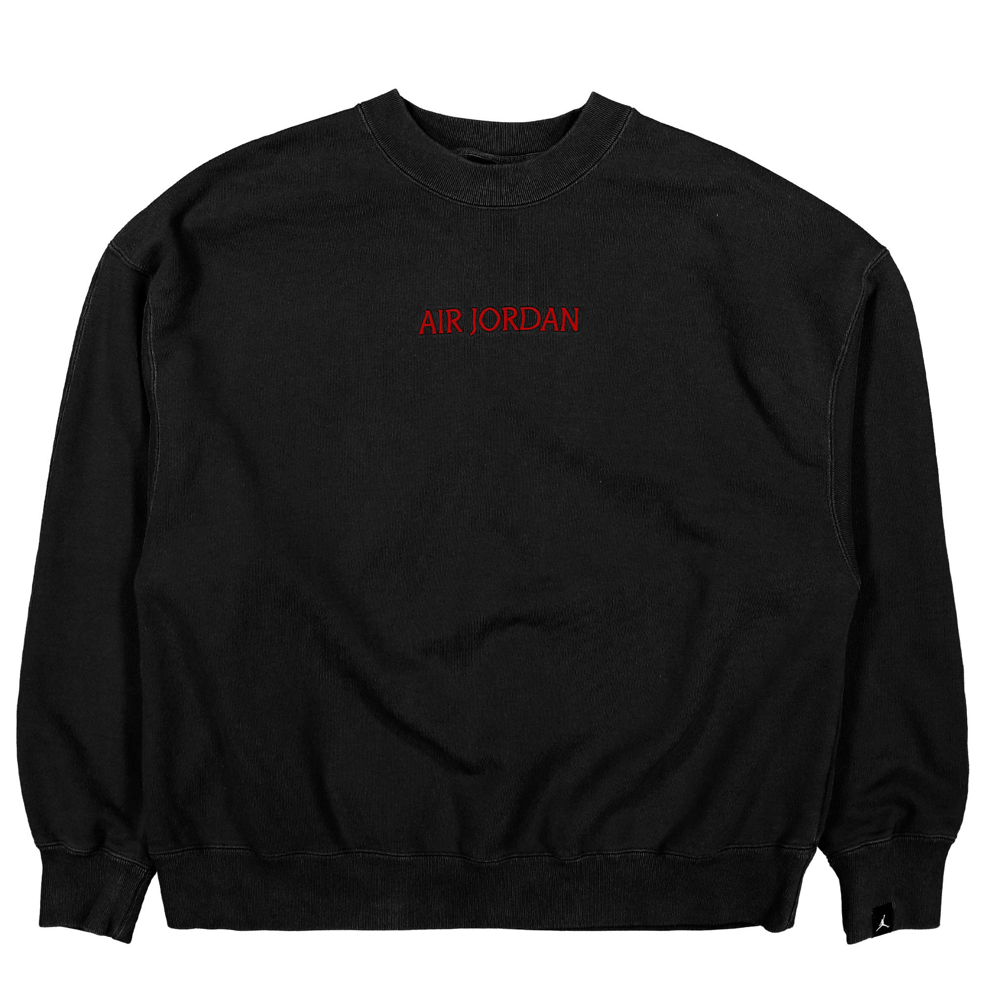 Jordan Air Jordan Wmns Wordmark Fleece Crew Black / Gym Red Sweatshirts DV6469 010 | Overkill