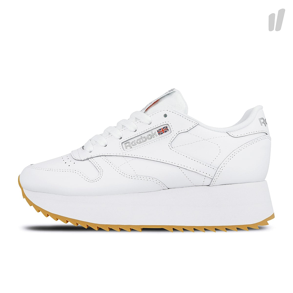 Reebok wmns classic leather double White-Silver Metallic-Gum Sneakers DV6472 | Overkill
