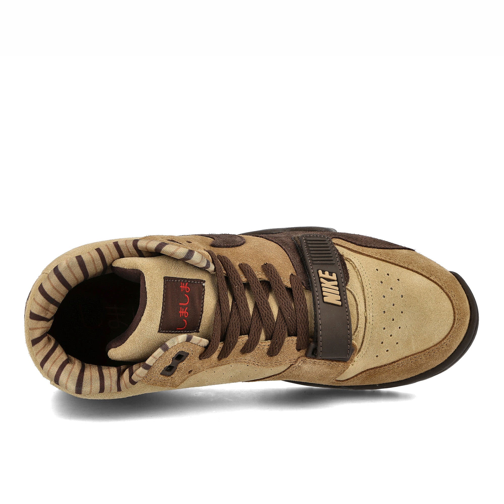 Nike air trainer 1 Hay-Baroque Brown - Taupe - Varsity Red Sneakers Detailfoto | Overkill