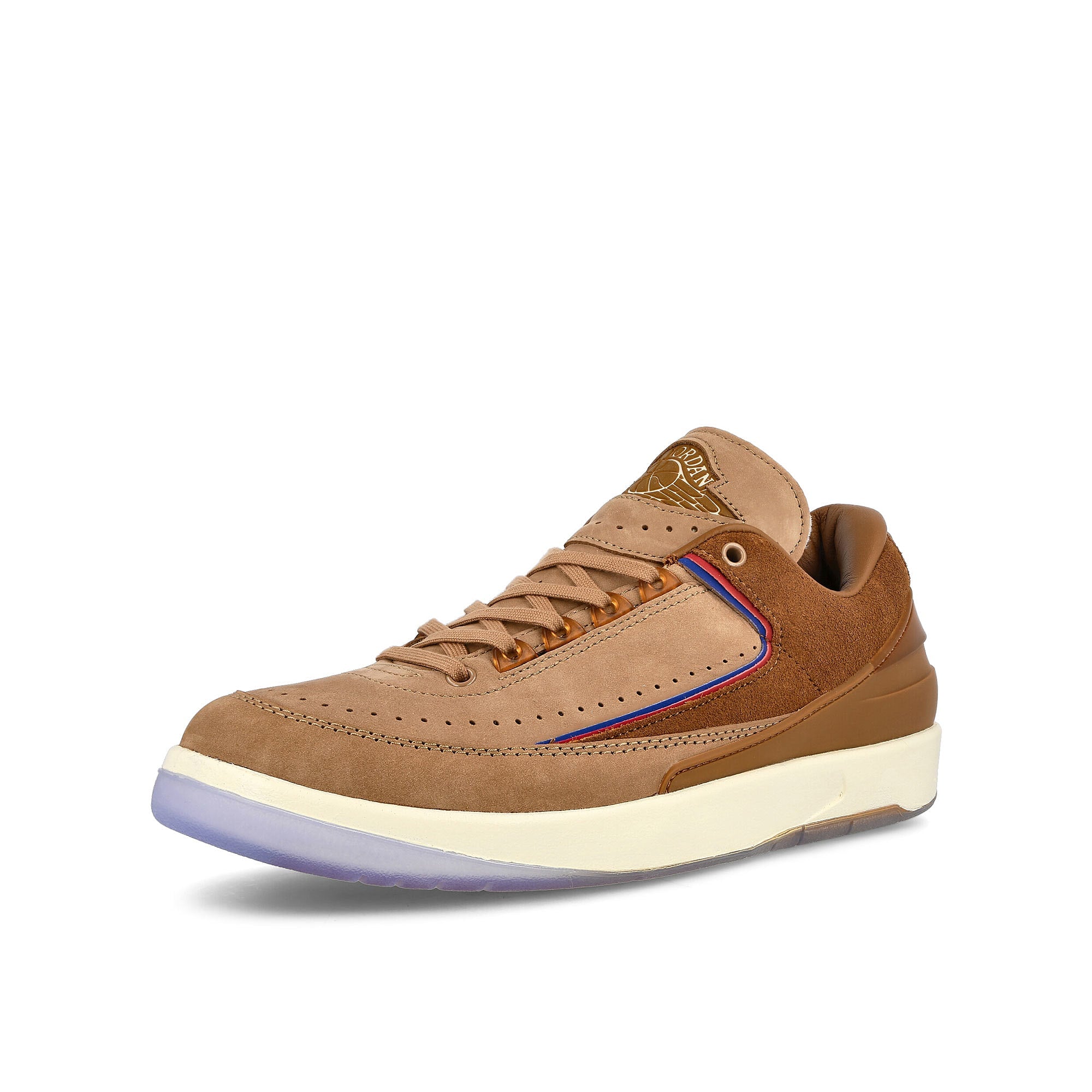 Jordan Two 18 x Air Jordan 2 Retro Low Rocky Tan-Britisch Tan - British Tan Sneakers Close Up | Overkill
