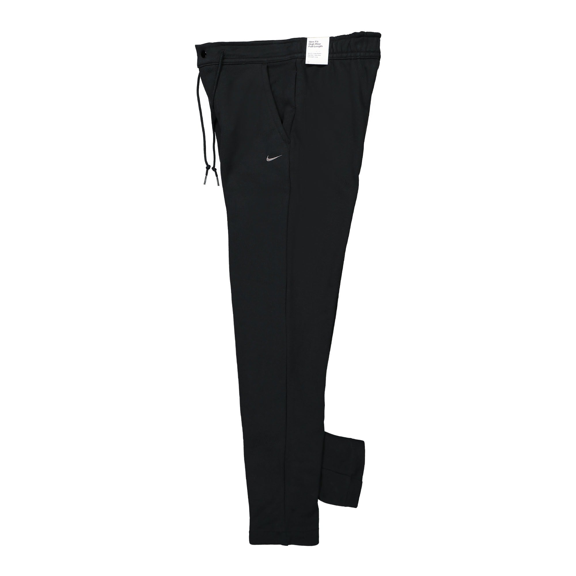 Nike W Fleece High Waisted French Terry Pant Black / Flat Pewter Sweat & Track Pants Close-up | Overkill