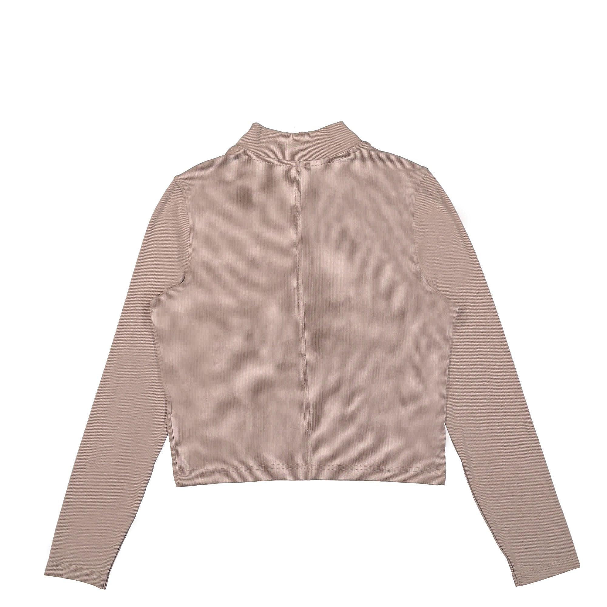 Nike W Essential Ribbed Mock Long Sleeve Top Diffused Taupe / White Longsleeves Material | Overkill