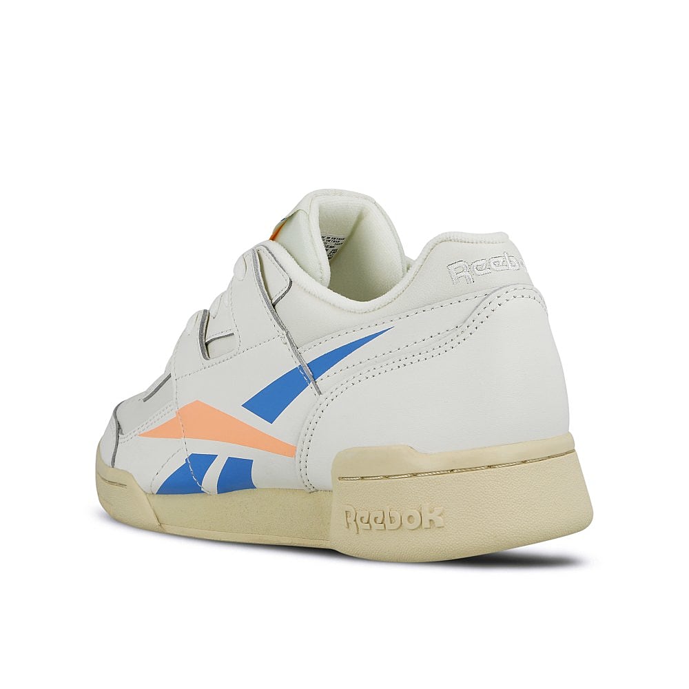 Reebok wmns workout lo plus Chalk-Cyan-Sunglow Sneakers Material | Overkill