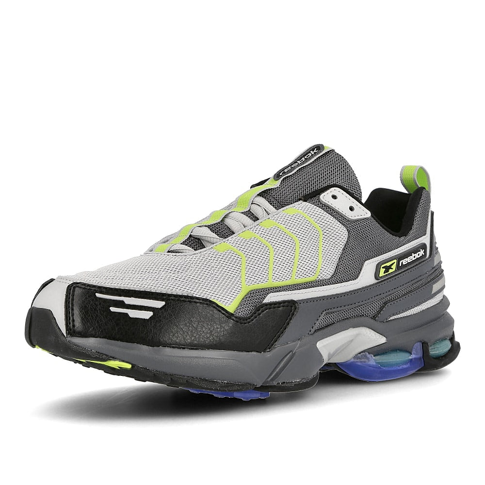 Reebok dmx6 mmi Grey-Skull Grey-Lime Sneakers Close Up | Overkill