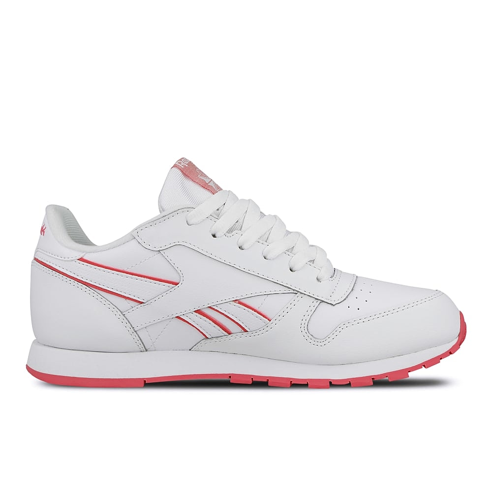 Reebok classic leather junior White-Astro Pink-White Low Top Sneakers Silhouette | Overkill