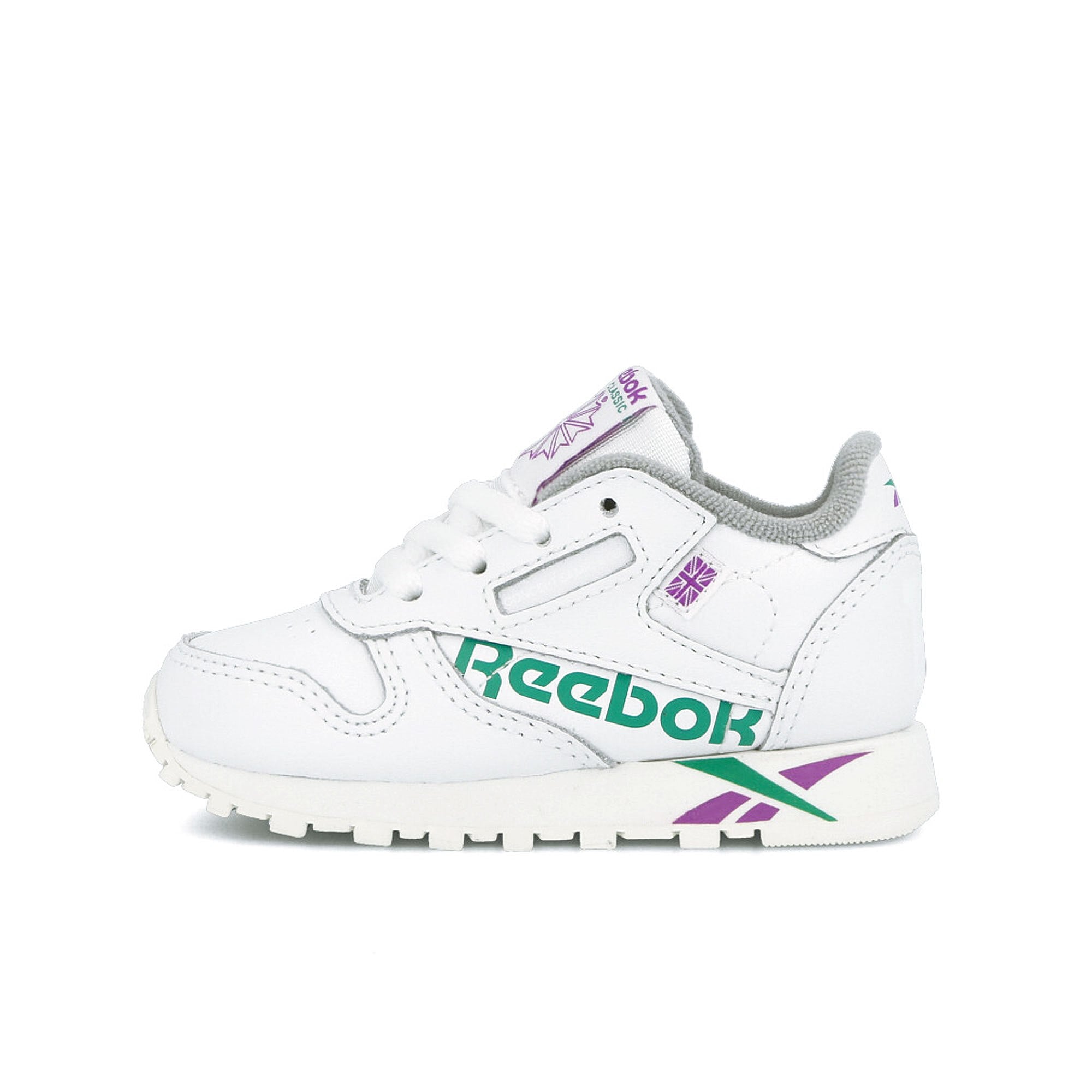 Reebok classic leather infants White/ Emerald-Grape-Chalk / Low Top Sneakers DV9607 | Overkill