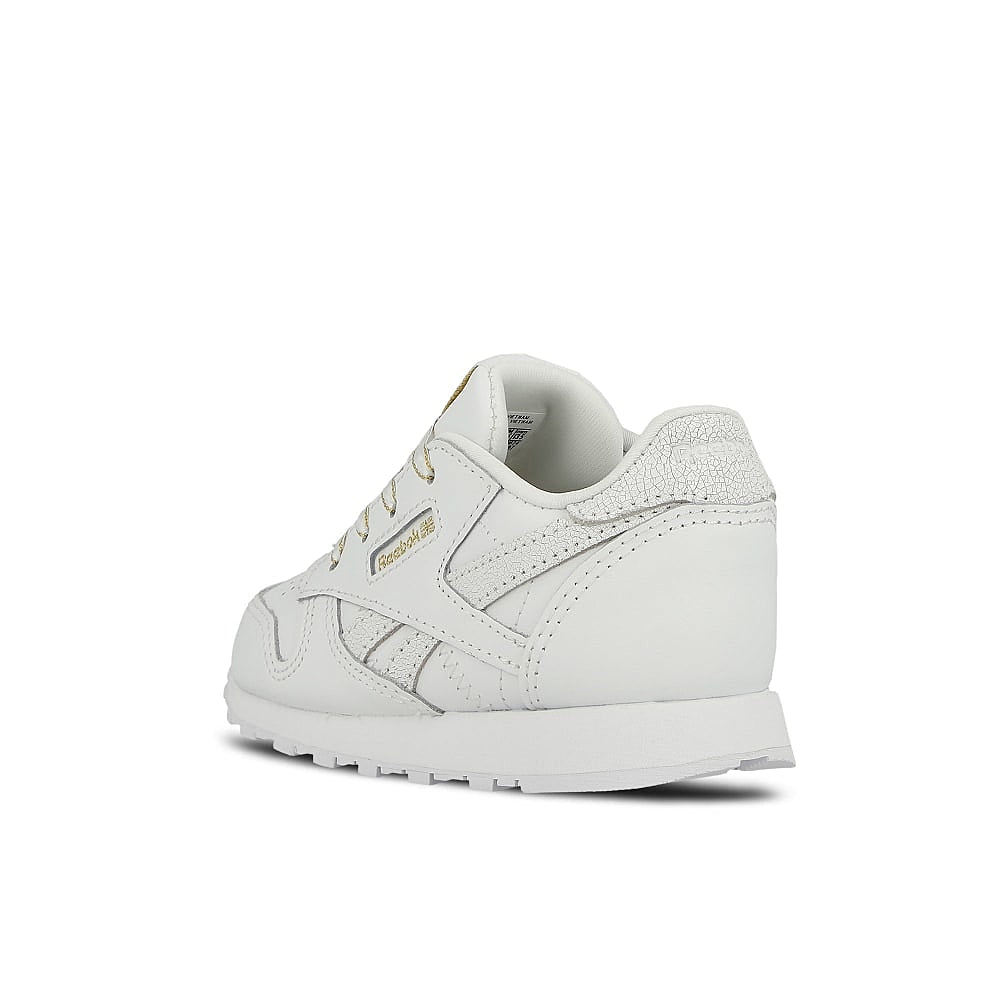 Reebok classic leather infants White-Chalk-Gold Low Top Sneakers Material | Overkill