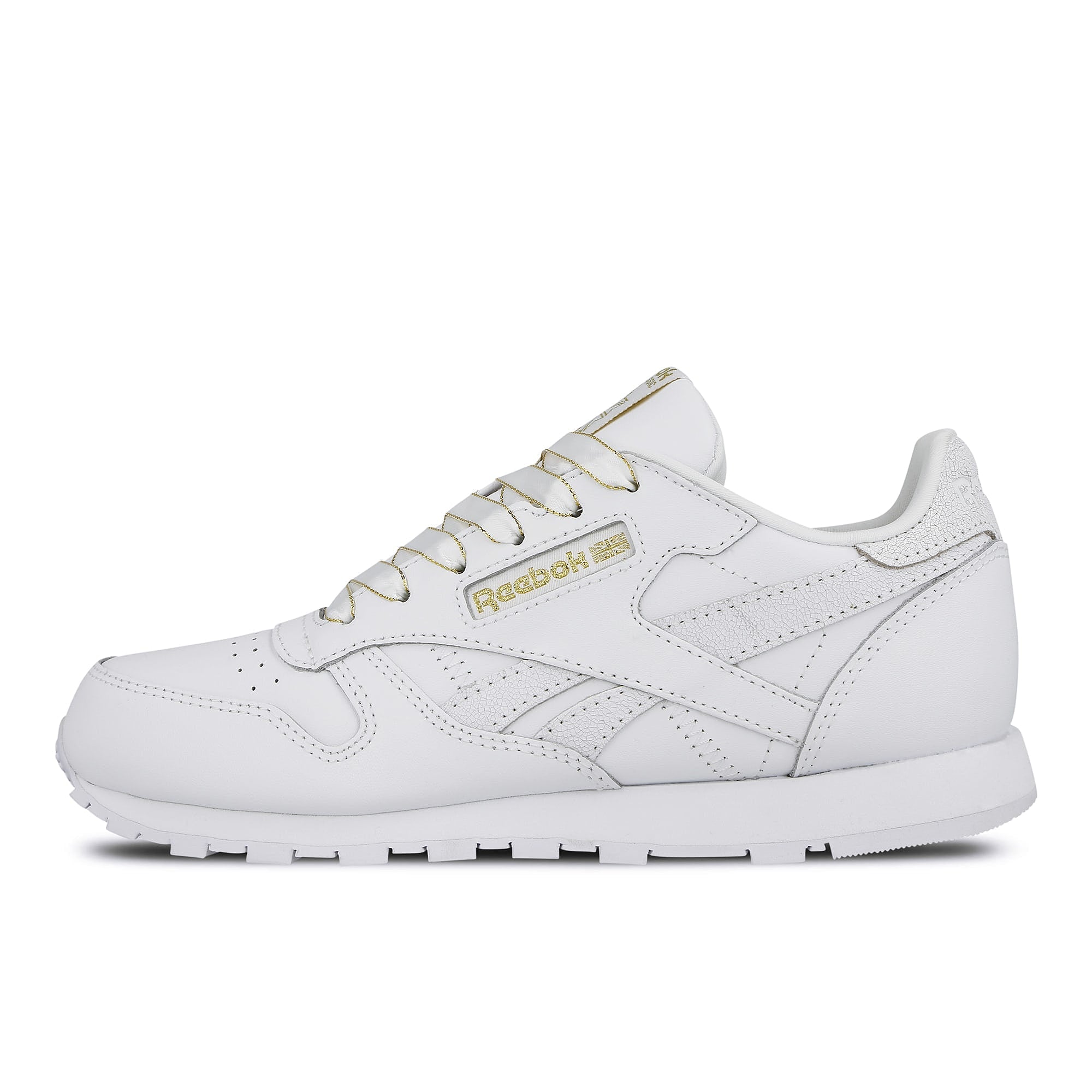 Reebok classic leather junior White-Chalk-Gold Low Top Sneakers DV9631 | Overkill