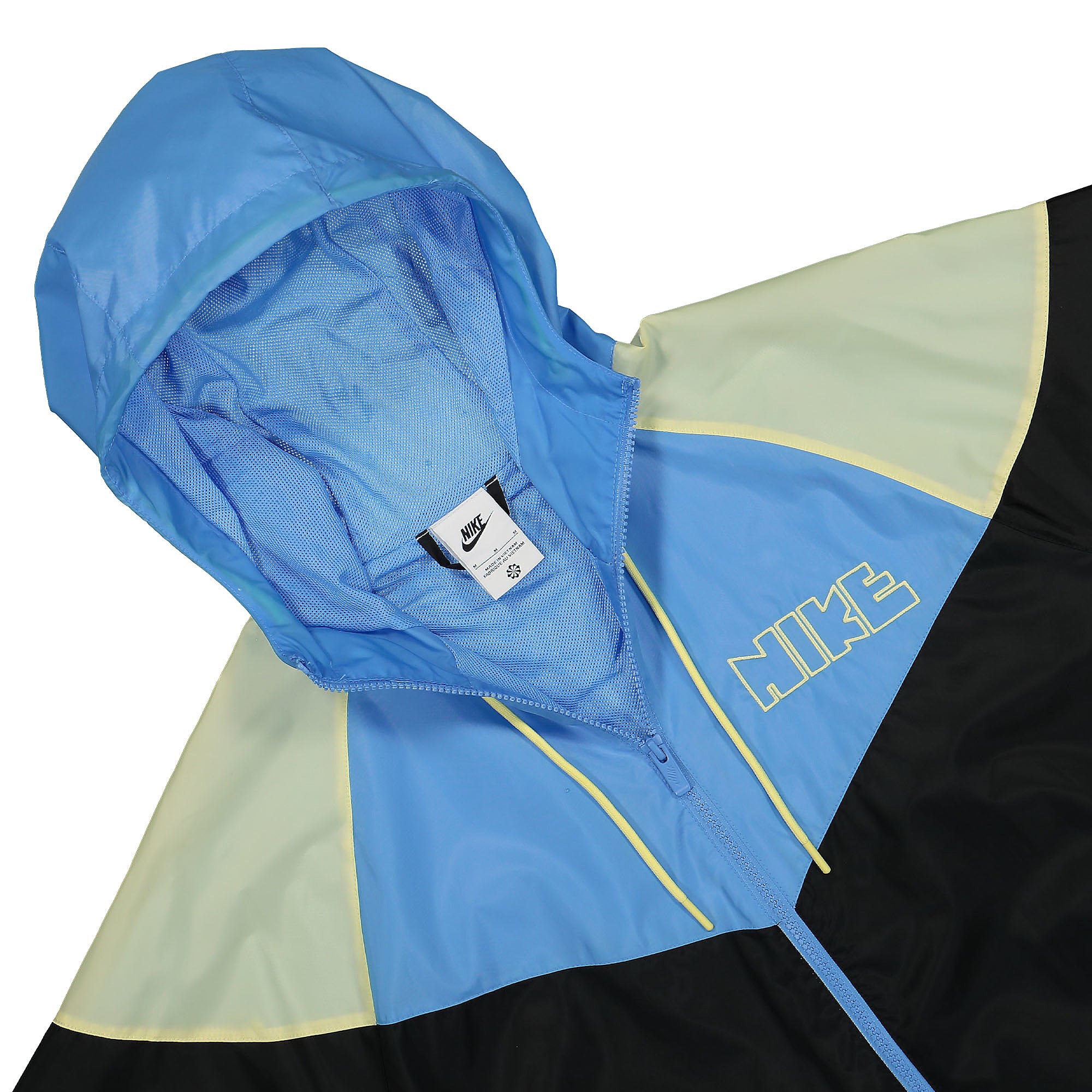 Nike Windrunner Woven Lined Jacket Black / University Blue / Lemon Chiffon Jackets Close-up | Overkill