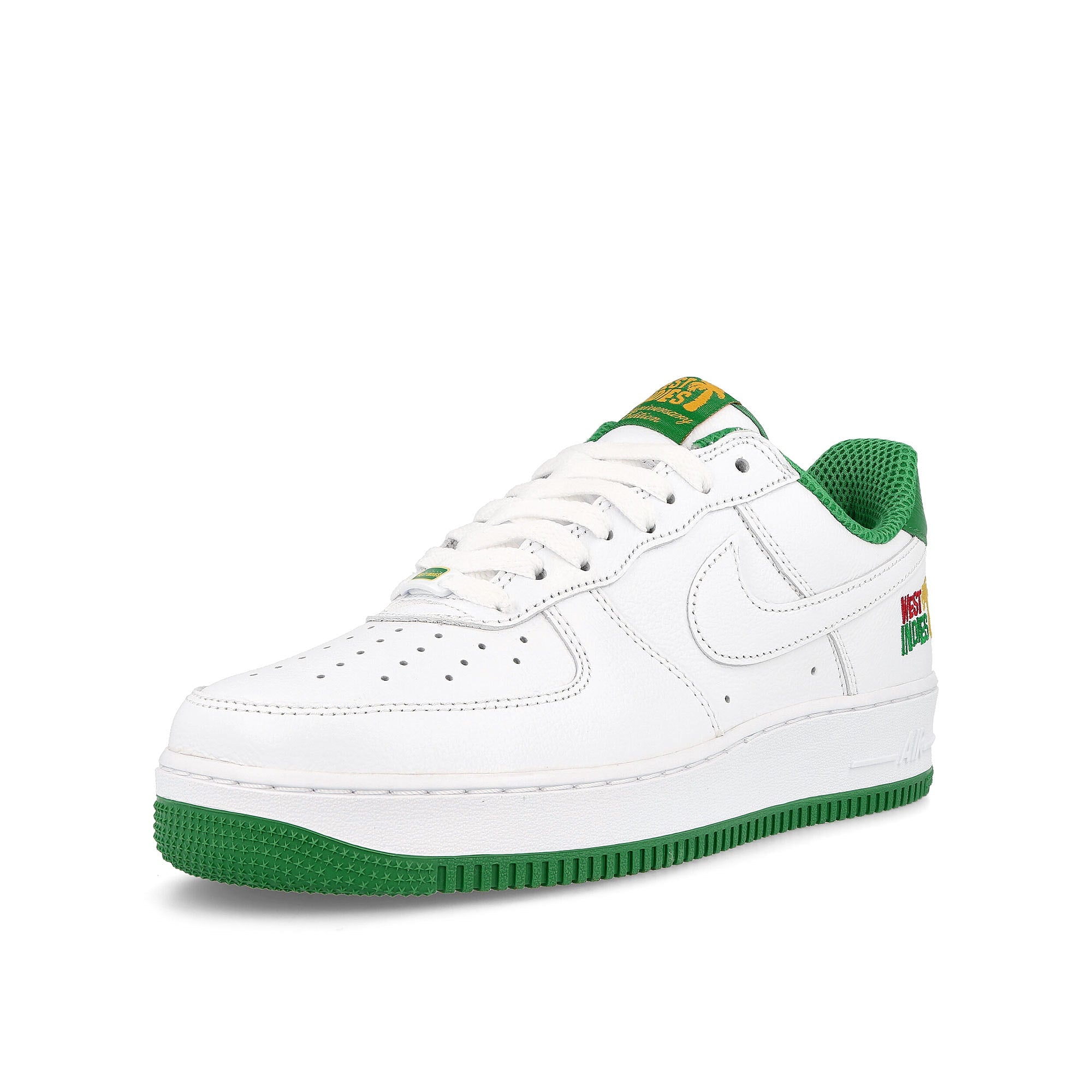 Nike air force 1 low retro qs White / White - Classic Green Low Top Sneakers Close Up | Overkill