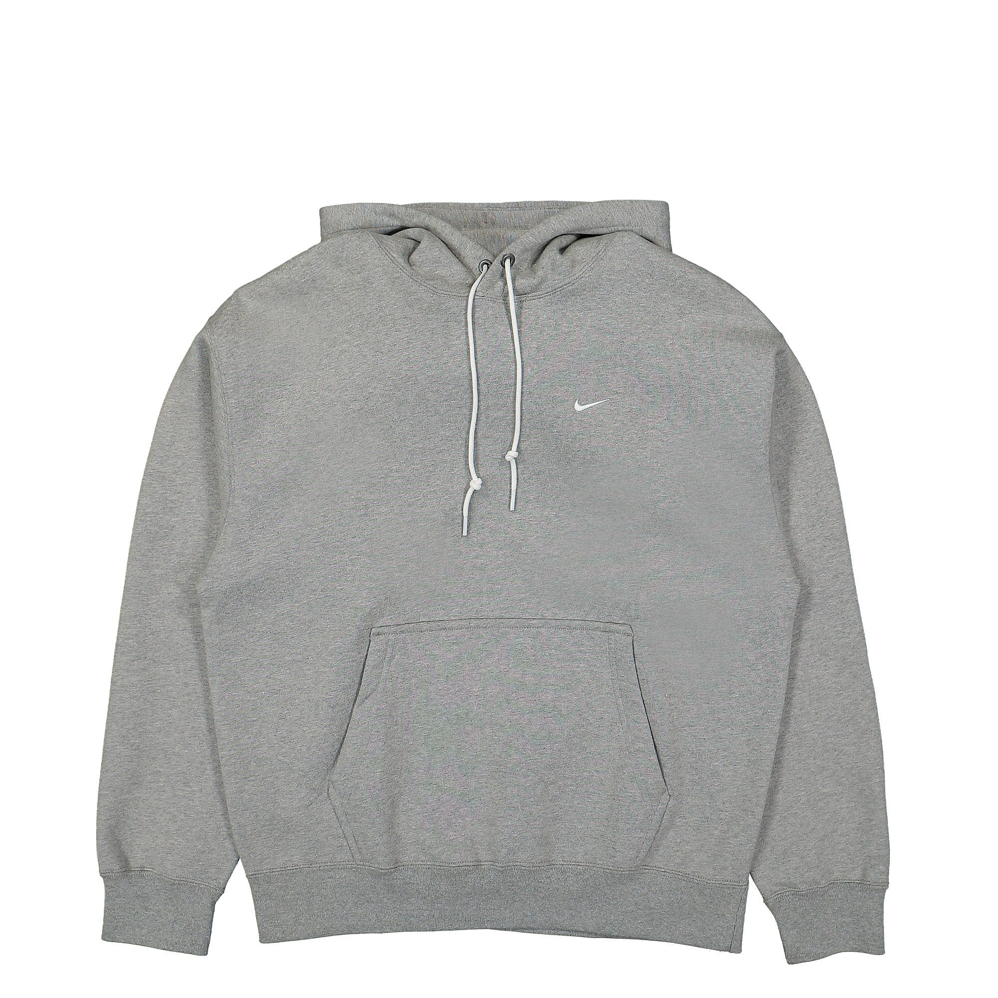 Nike Solo Swoosh Fleece Hoodie Dark Grey Heather / White Hoodies DX1355 063 | Overkill
