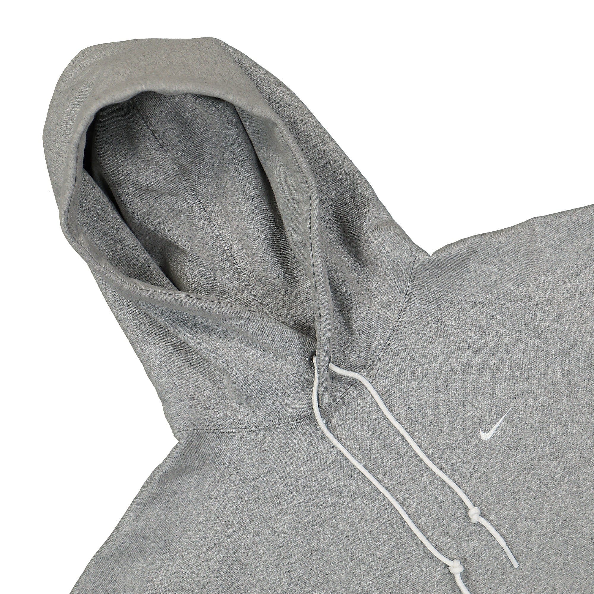 Nike Solo Swoosh Fleece Hoodie Dark Grey Heather / White Hoodies Close-up | Overkill