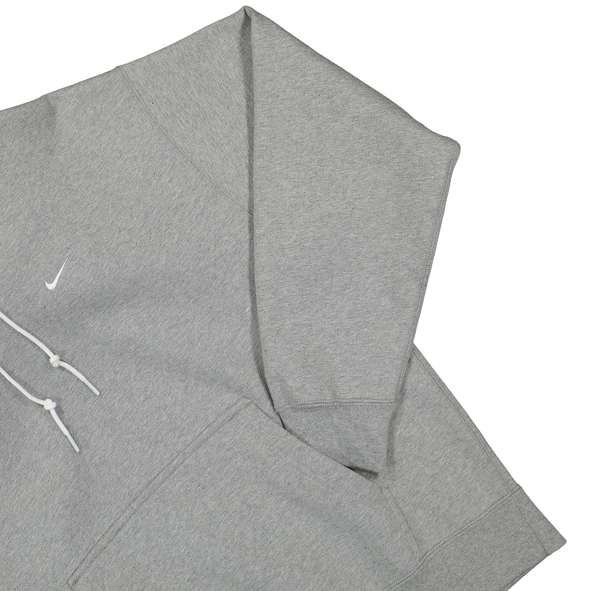 Nike Solo Swoosh Fleece Hoodie Dark Grey Heather / White Hoodies Detailfoto | Overkill