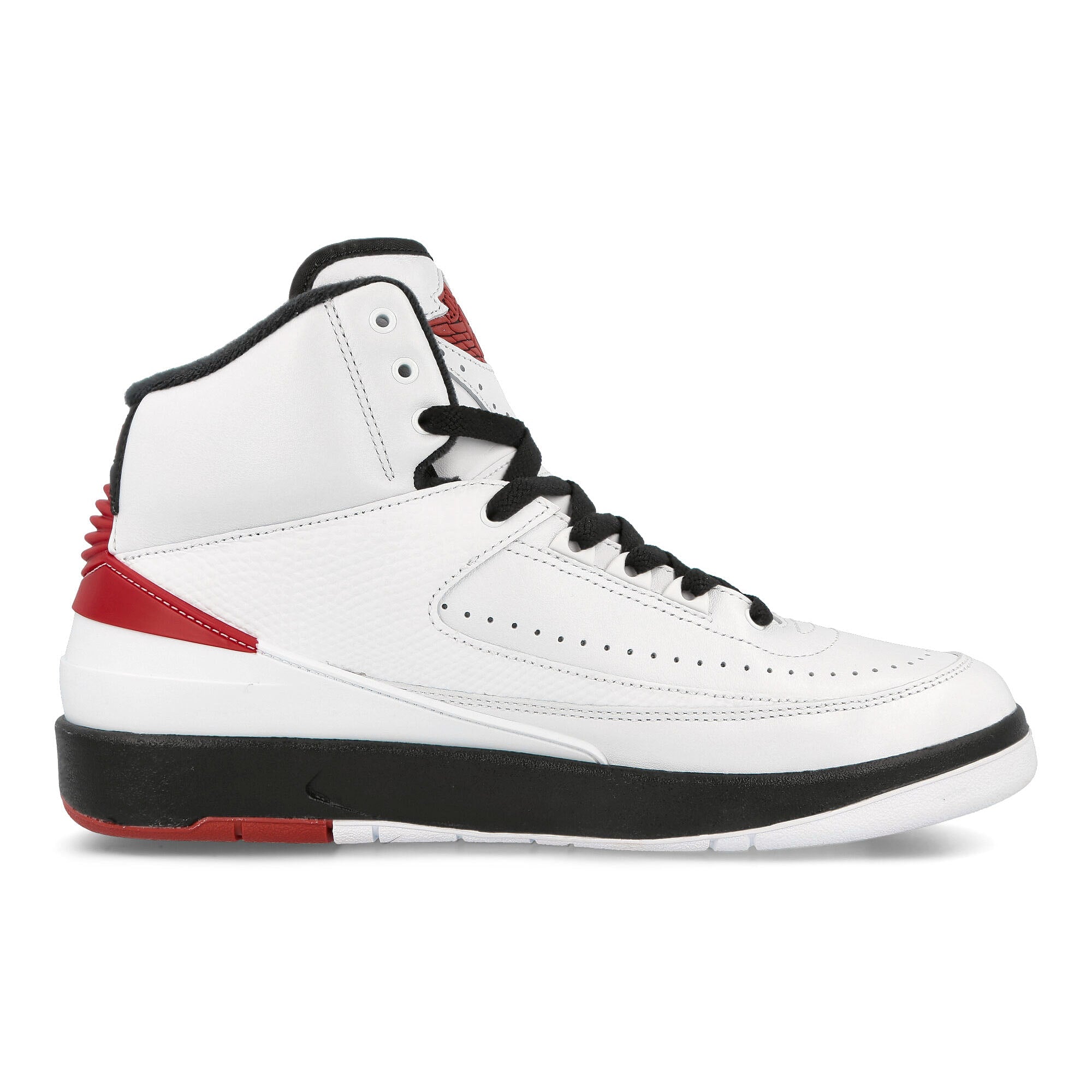 Jordan Air Jordan 2 Retro White-Varsity Red - Black Mid Top Sneakers Silhouette | Overkill
