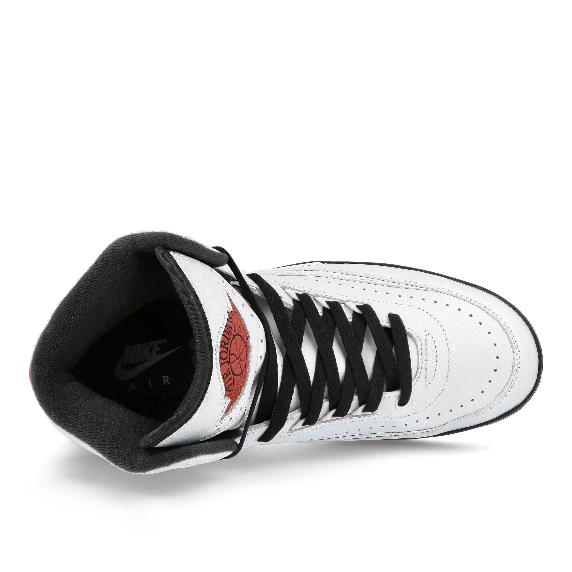 Jordan Air Jordan 2 Retro White-Varsity Red - Black Mid Top Sneakers Detailfoto | Overkill