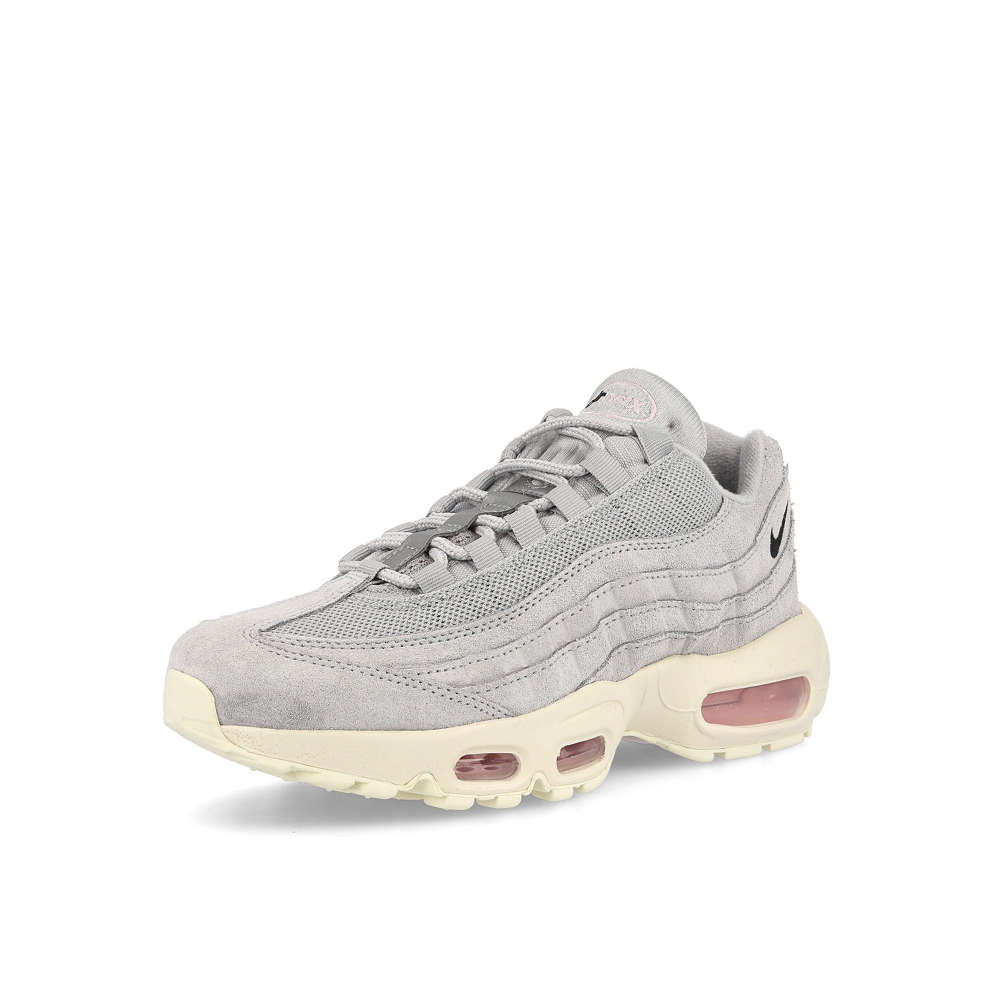 Nike air max 95 Grey Fog / Pink Foam - Coconut Milk Low Top Sneakers Close Up | Overkill