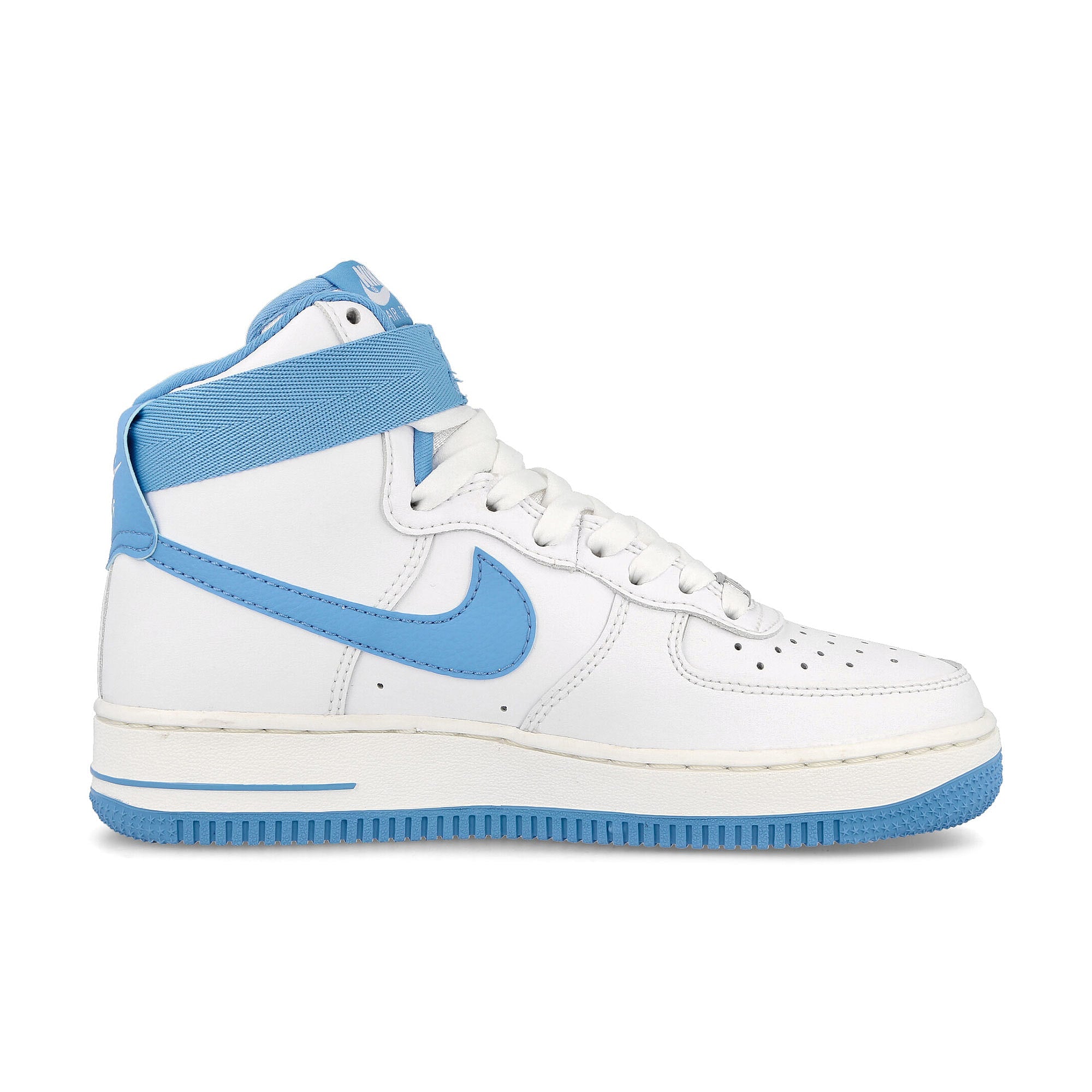 Nike wmns air force high og qs White-University Blue - Sail High Top Sneakers Silhouette | Overkill