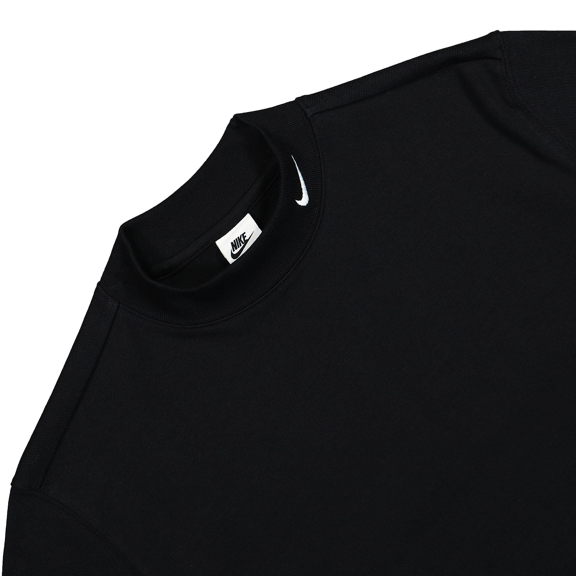 Nike Long Sleeve Mock Neck Shirt Black / White Longsleeves Close-up | Overkill