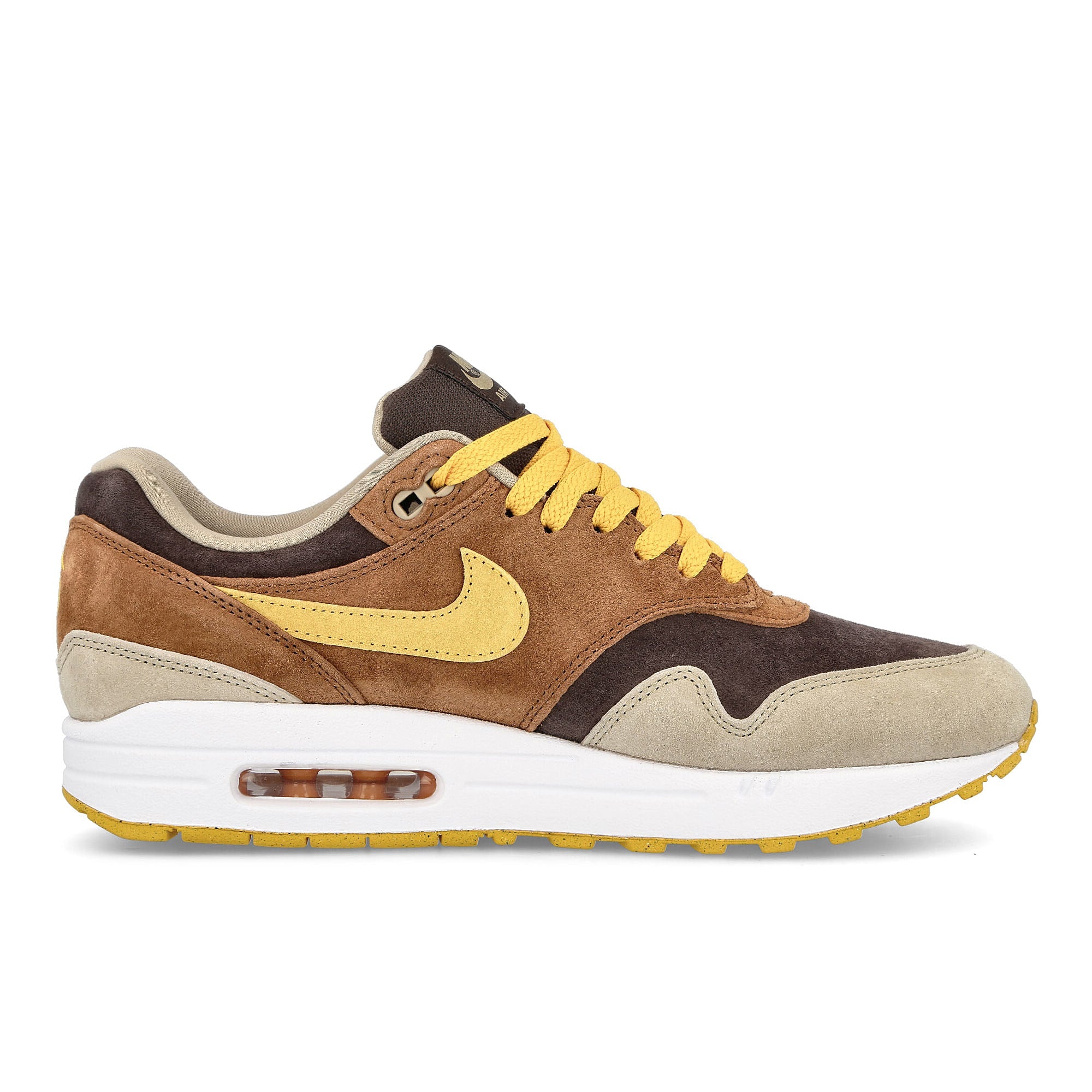 Nike Air Max 1 Premium Pecan-Yellow Ocre - Baroque Brown Low Top Sneakers Silhouette | Overkill