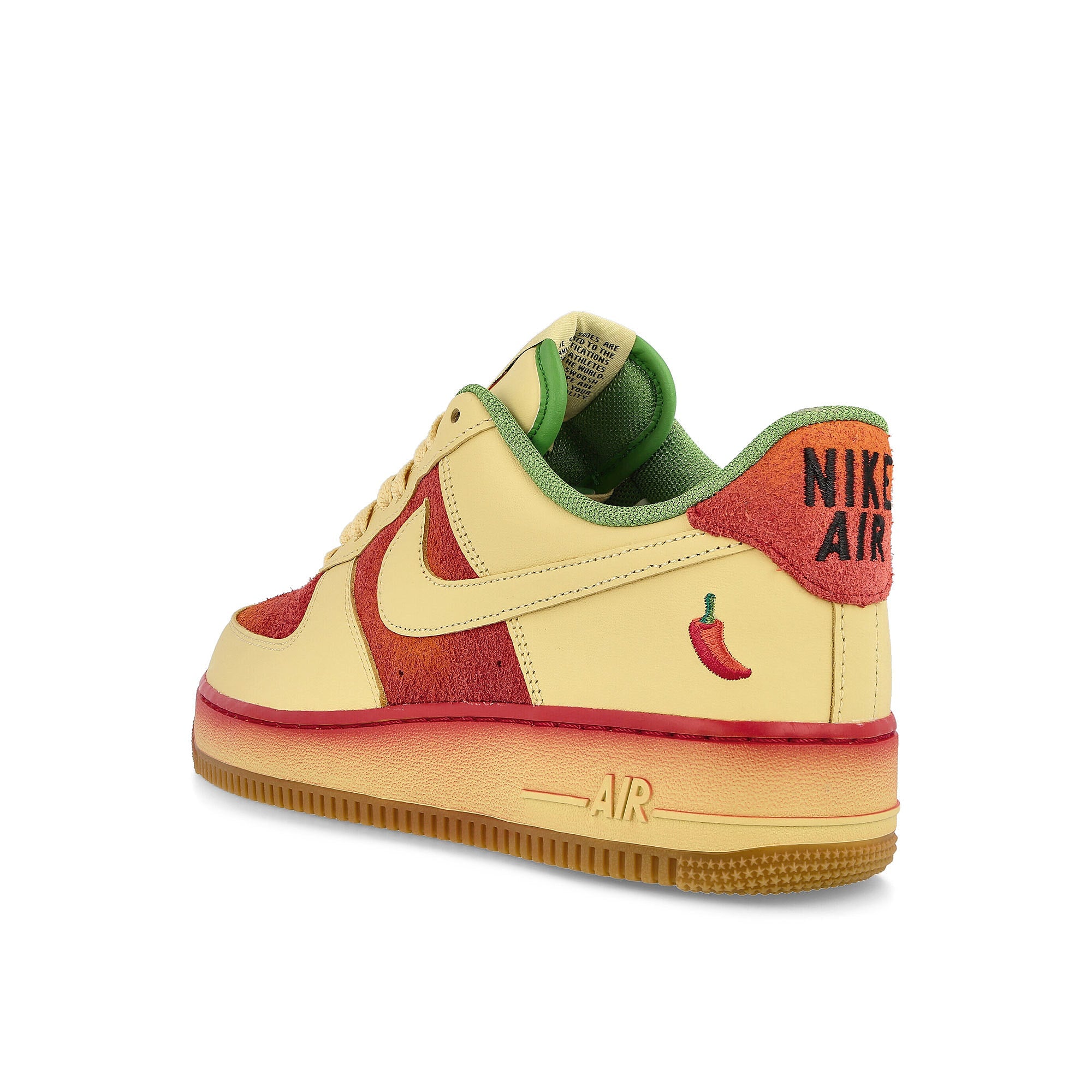Nike Air Force 1 07 Lemon Wash-Lemon Wash - University Red Low Top Sneakers Material | Overkill