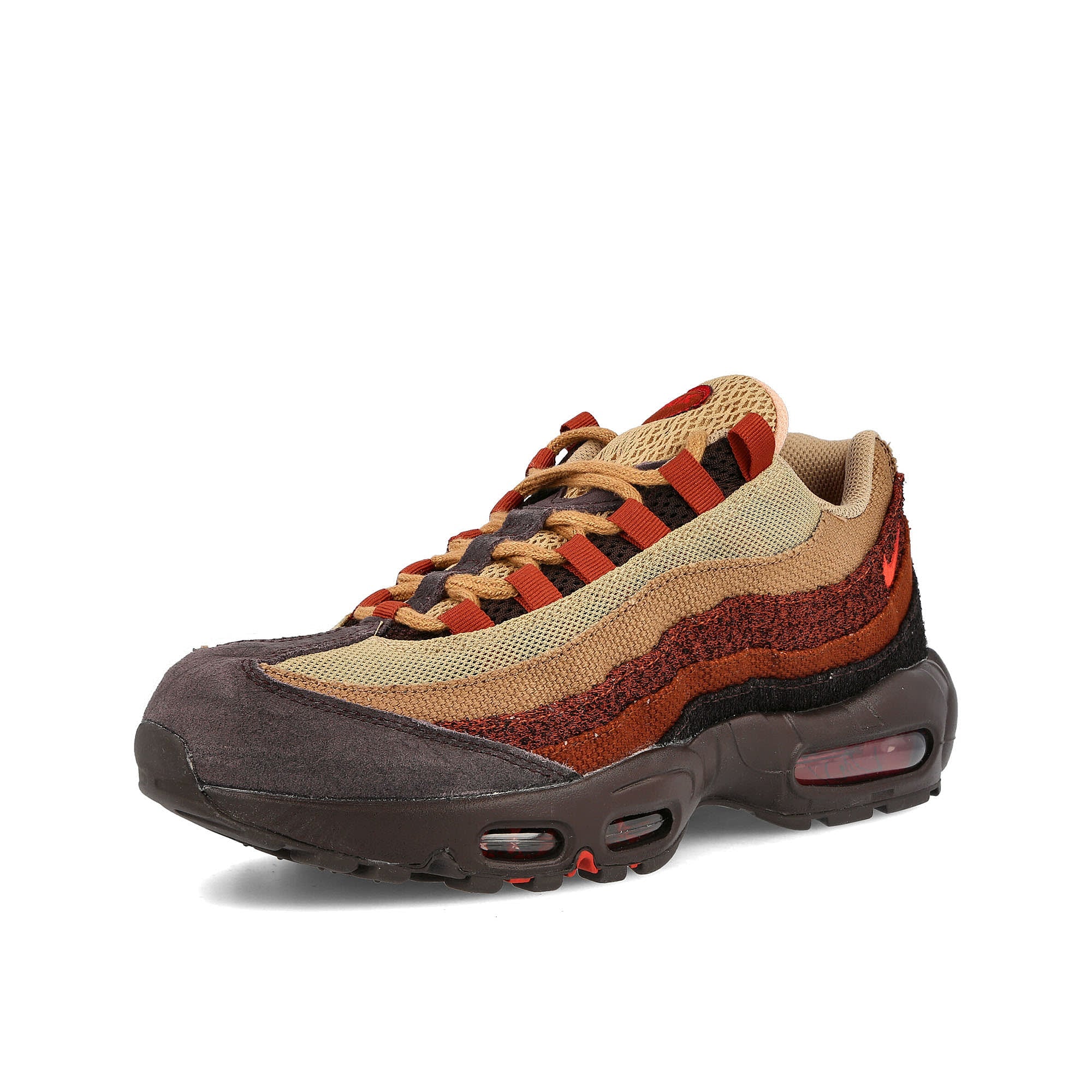 Nike wmns air max 95 Brown Basalt-University Red - Oxen Brown Sneakers Close Up | Overkill