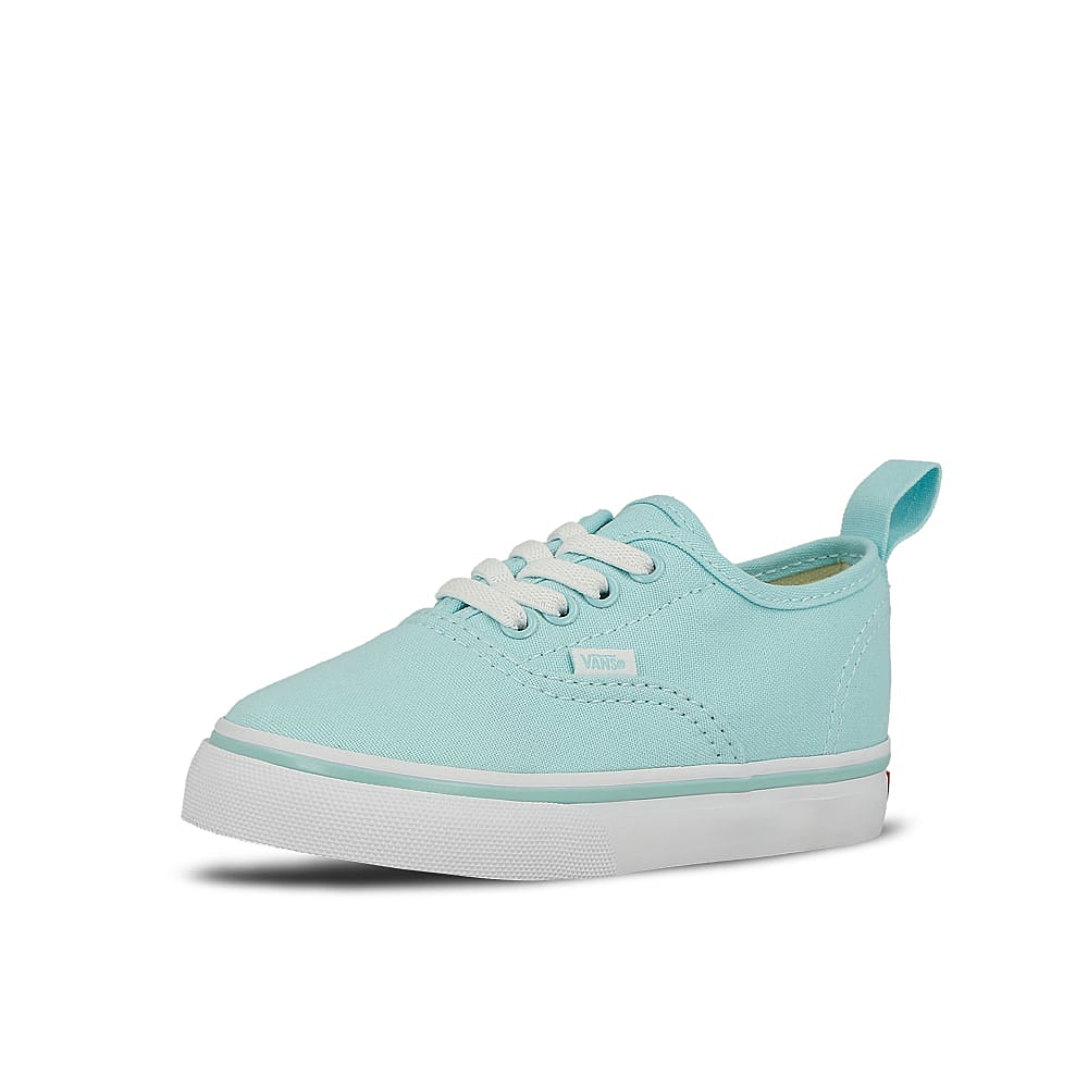 Vans authentic elastic lace Blue Tint-True White Sneakers Close Up | Overkill