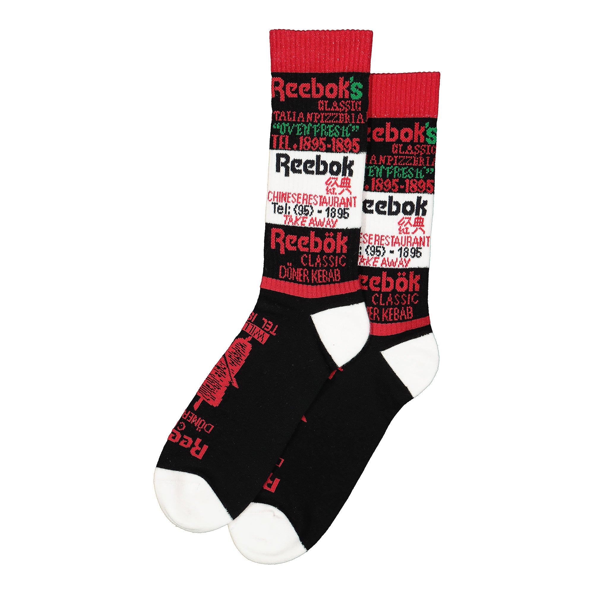 Reebok Classic Graphic Crew Socks Black Socks ED1268 | Overkill