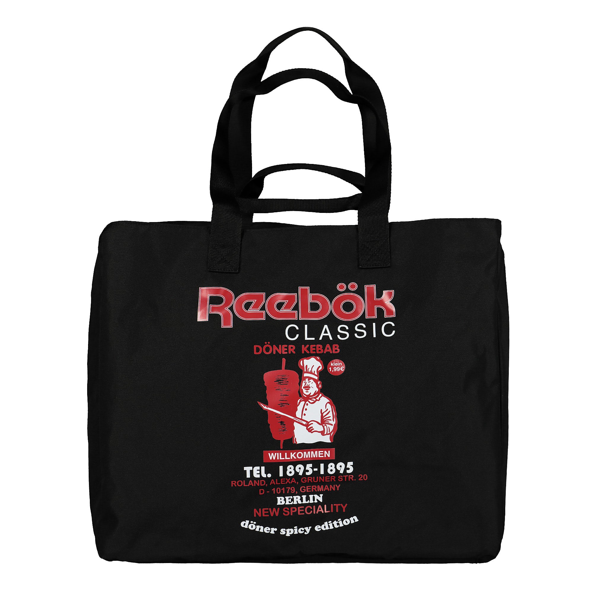 Reebok Classic Food Tote Black Tote Bags & Shoppers ED1271 | Overkill