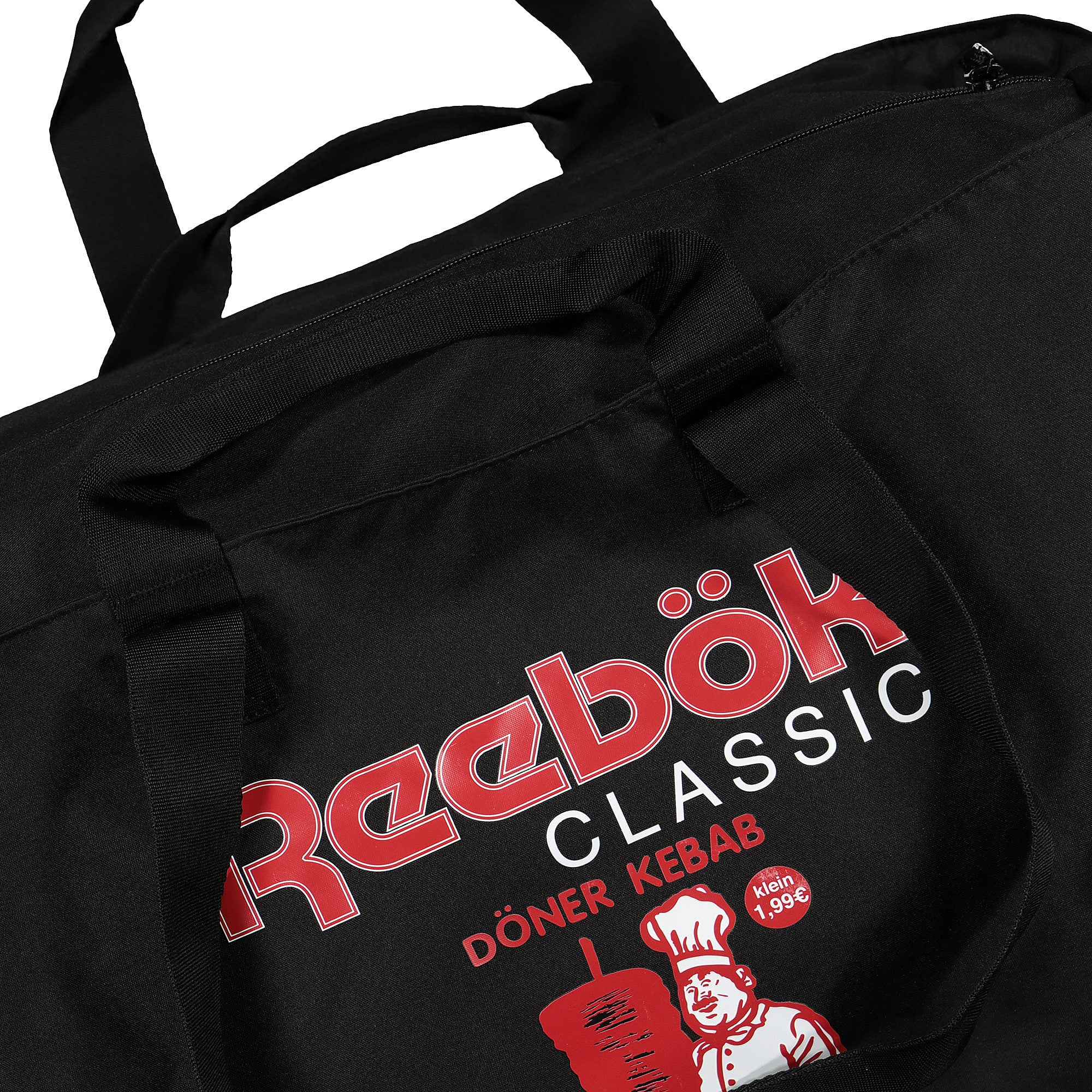 Reebok Classic Food Tote Black Tote Bags & Shoppers Close-up | Overkill