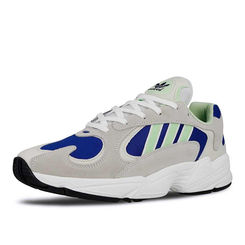 adidas yung-1 Footwear White-Glow Green-Collegiate Royal Sneakers Close Up | Overkill