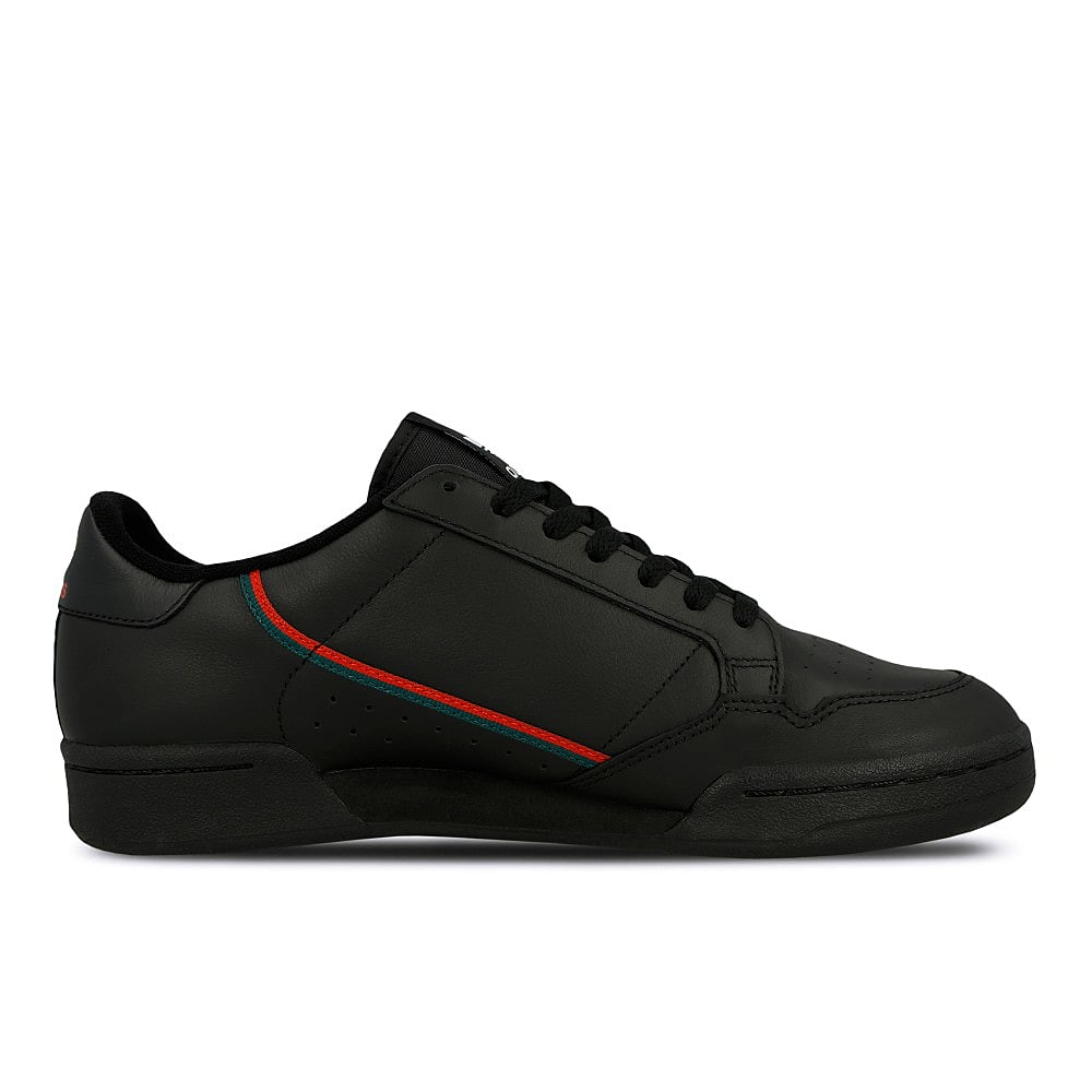adidas continental 80 Core Black-Scarlet-Collegiate Green Sneakers Silhouette | Overkill