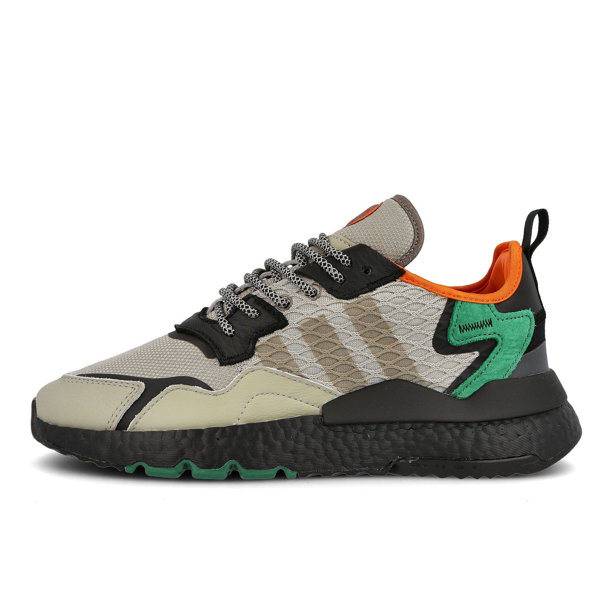 adidas nite jogger Sesame-Core Black-Bold Green Low Top Sneakers EE5569 | Overkill