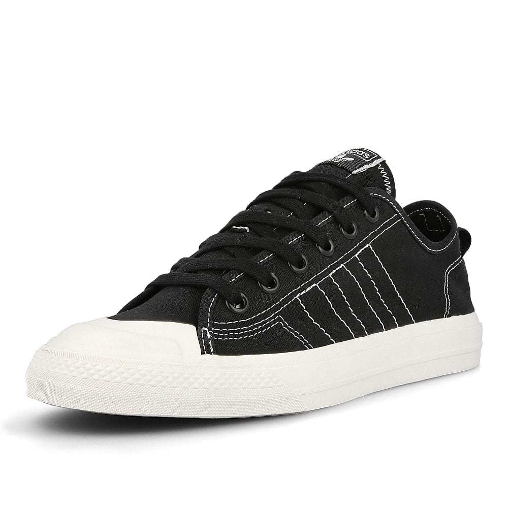 adidas nizza rf Core Black-Running White-Off White Sneakers Close Up | Overkill