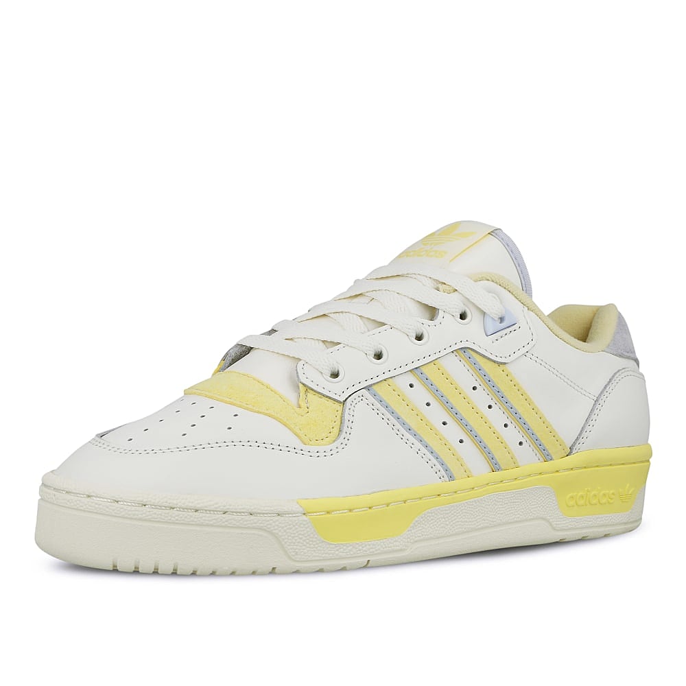 adidas rivalry low Cloud White-OffWhite-Easy Yellow Sneakers Close Up | Overkill