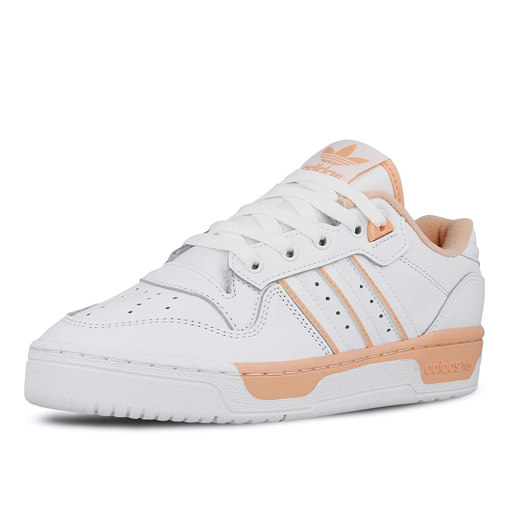 adidas wmns rivalry low Footwear White-Footwear White-Glow Pink Sneakers Close Up | Overkill