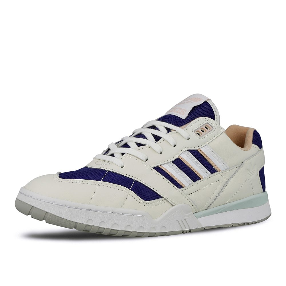 adidas ar trainer Off White-Running White-Real Purple Sneakers Close Up | Overkill