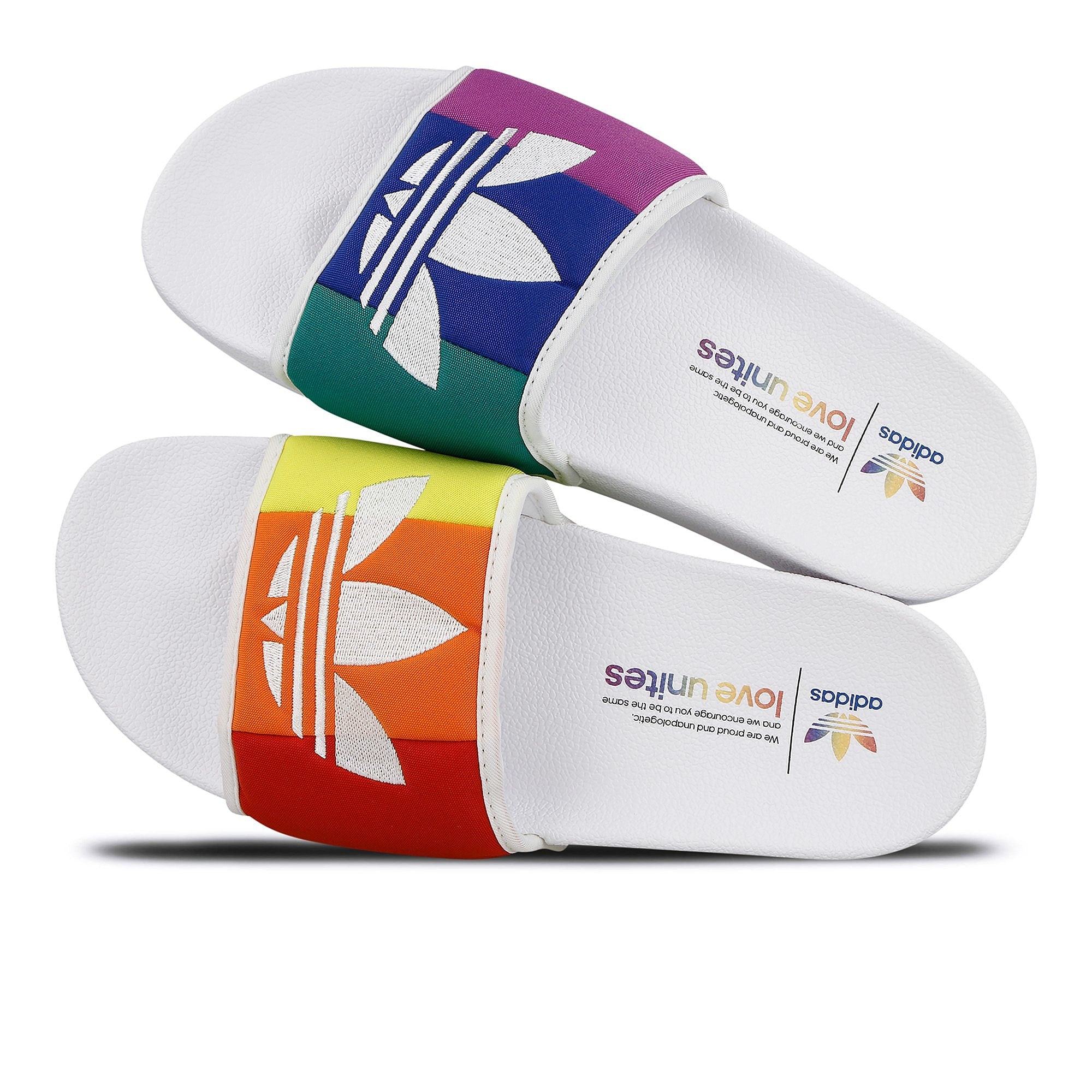 adidas adilette pride Footwear White-Orange-Scarlet Slides, Sandals & Slippers EF2317 | Overkill