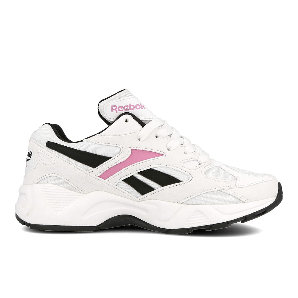 Reebok wmns aztrek 96 White-Jasmin Pink-Black Sneakers Silhouette | Overkill