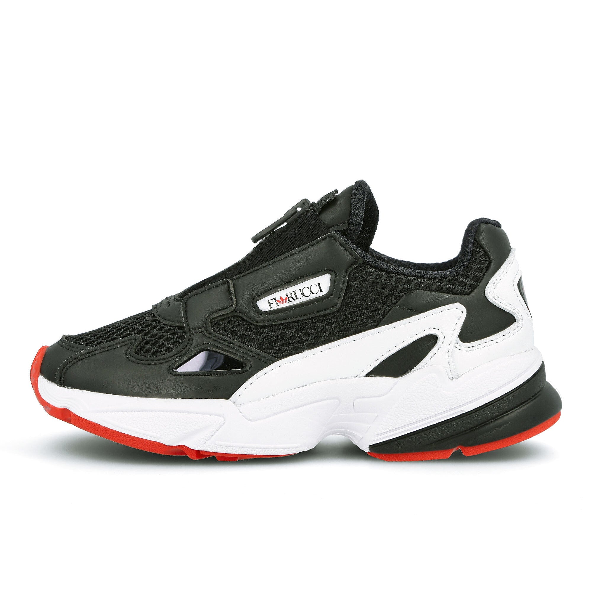 adidas Fiorucci x adidas Wmns Falcon Zip Core Black-Running White-Red Sneakers EF3644 | Overkill