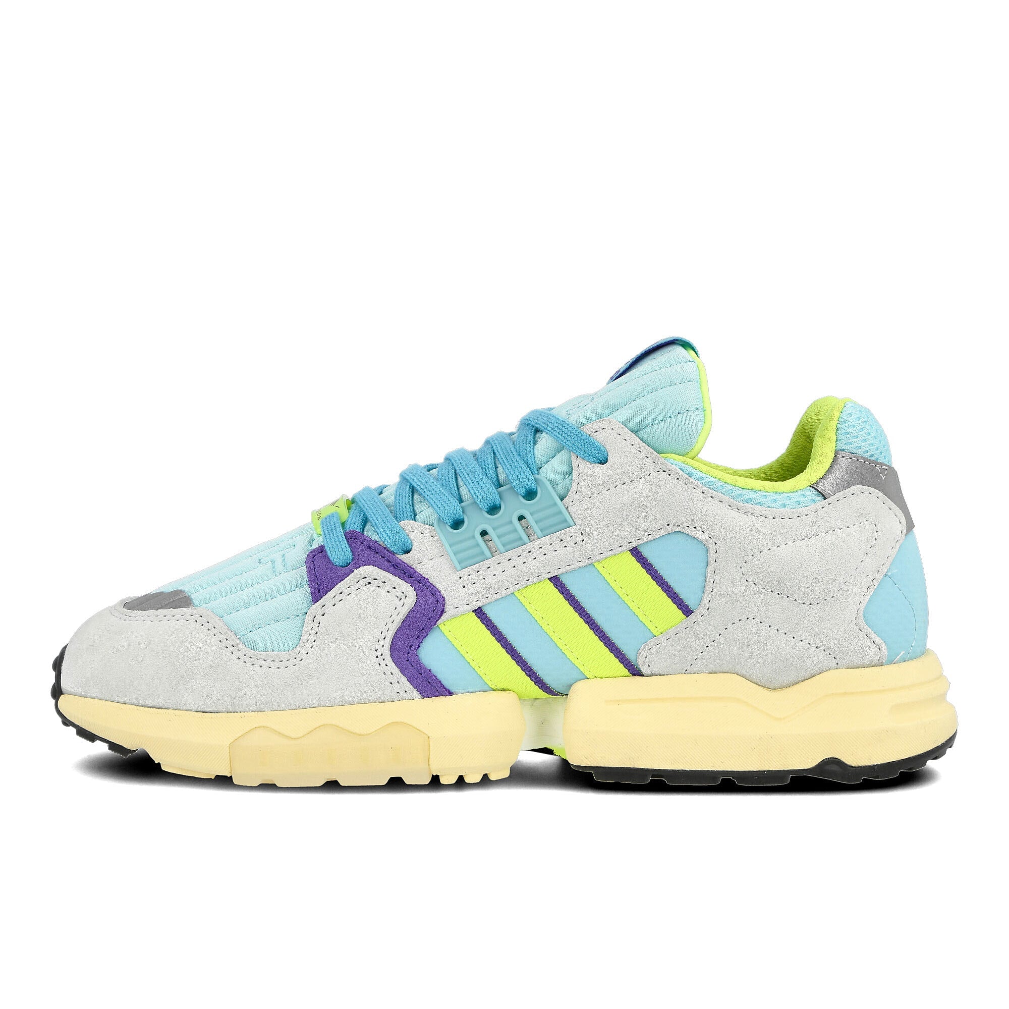 adidas zx torsion Clear Aqua-Solar Yellow-Purple Sneakers EF4343 | Overkill