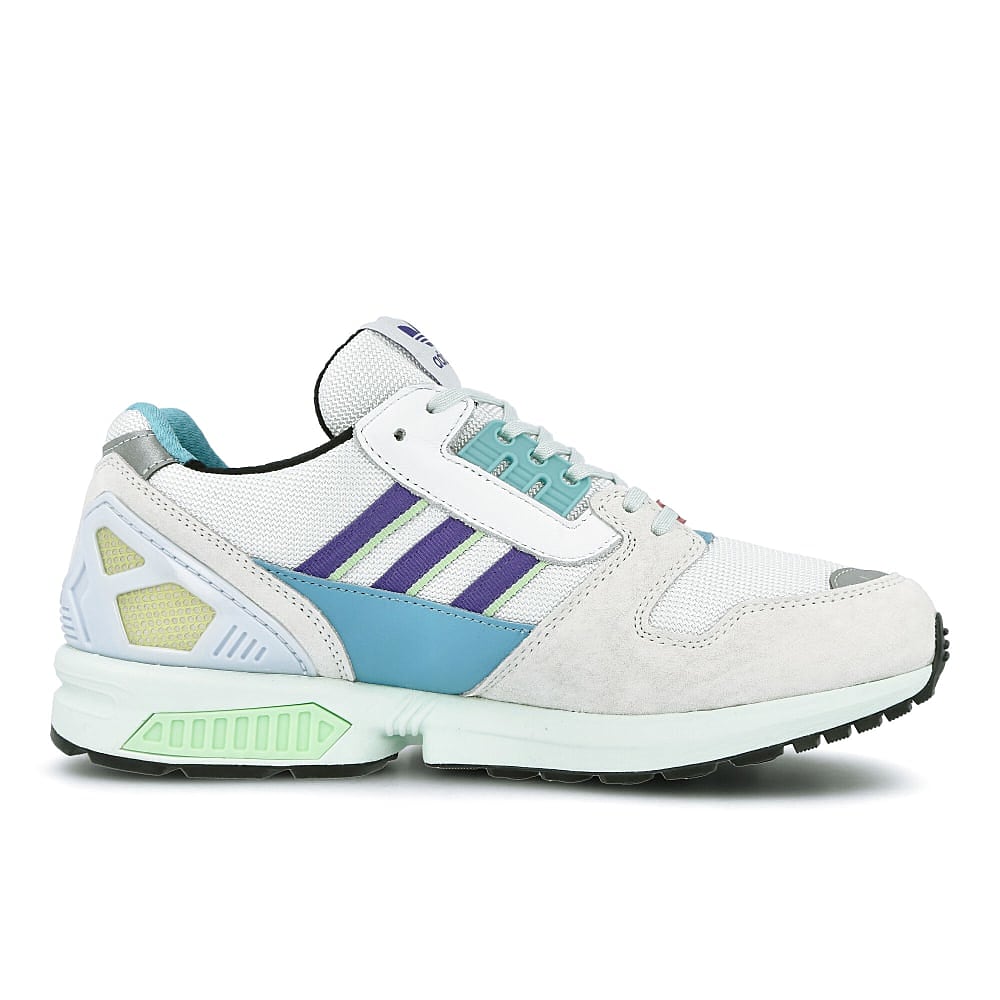 adidas ZX 8000 Footwear White / Purple / Light Aqua Low Top Sneakers EF4366 Silhouette | Overkill