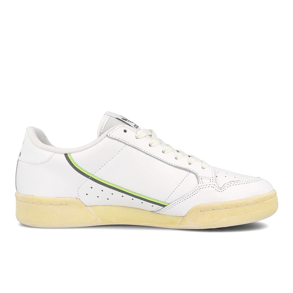 adidas continental 80 Cloud White-Grey Four-Signal Green Sneakers Silhouette | Overkill