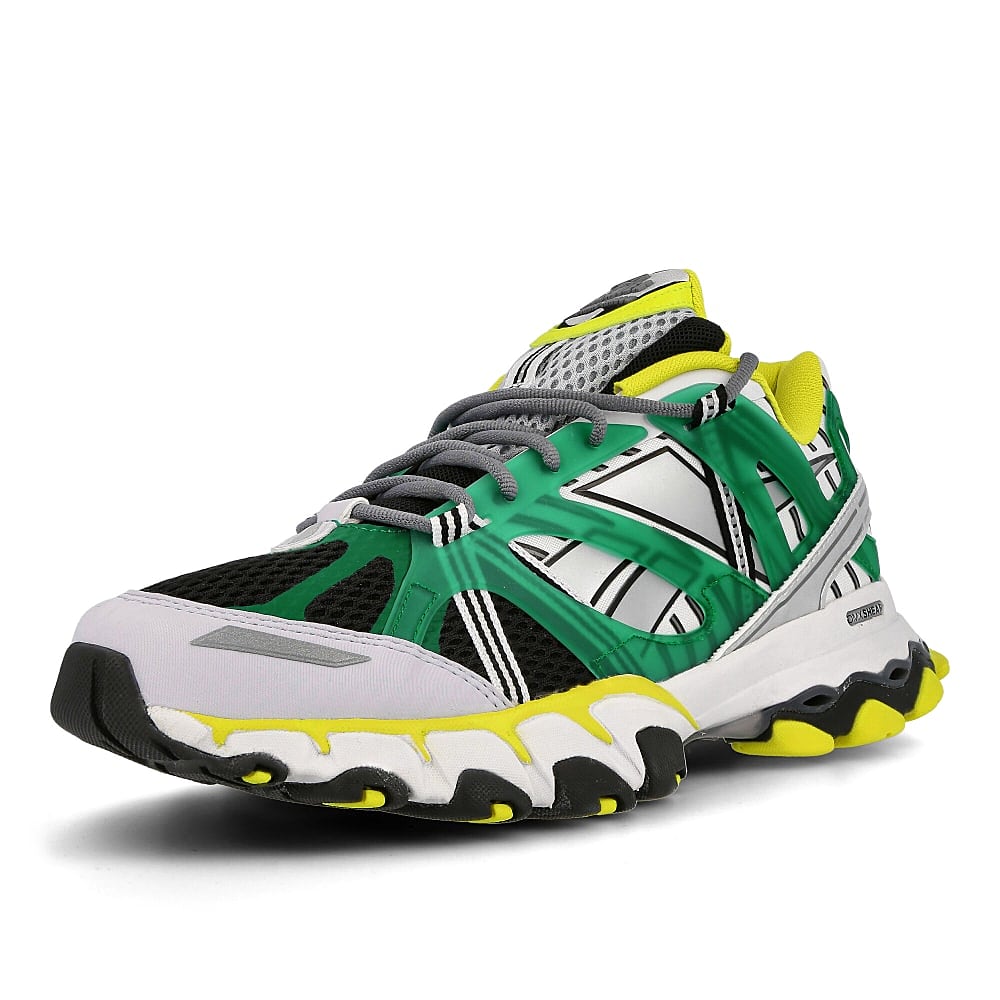 Reebok dmx trail shadow Black-Clover Green-Hero Yellow Sneakers Close Up | Overkill