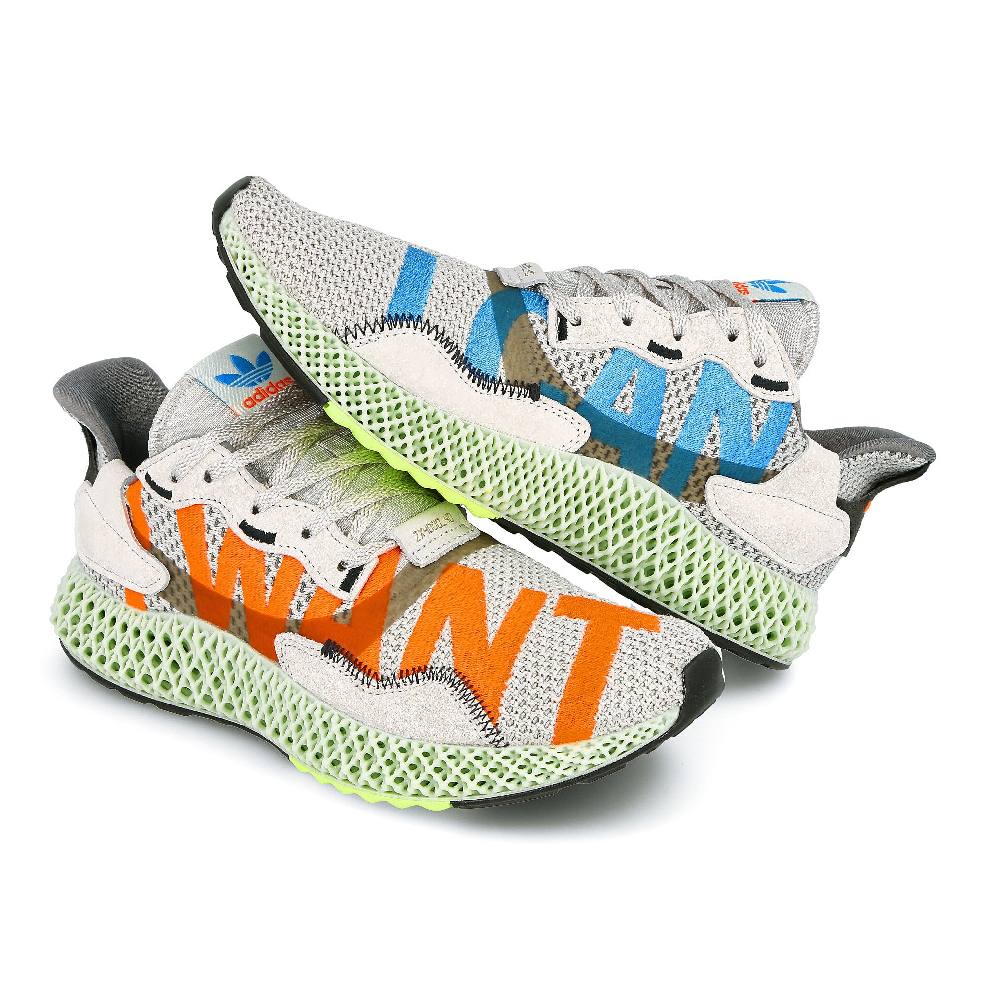 adidas zx 4000 4d Grey One F17 / Solar Red / Bright Cyan Sneakers EF9624 | Overkill