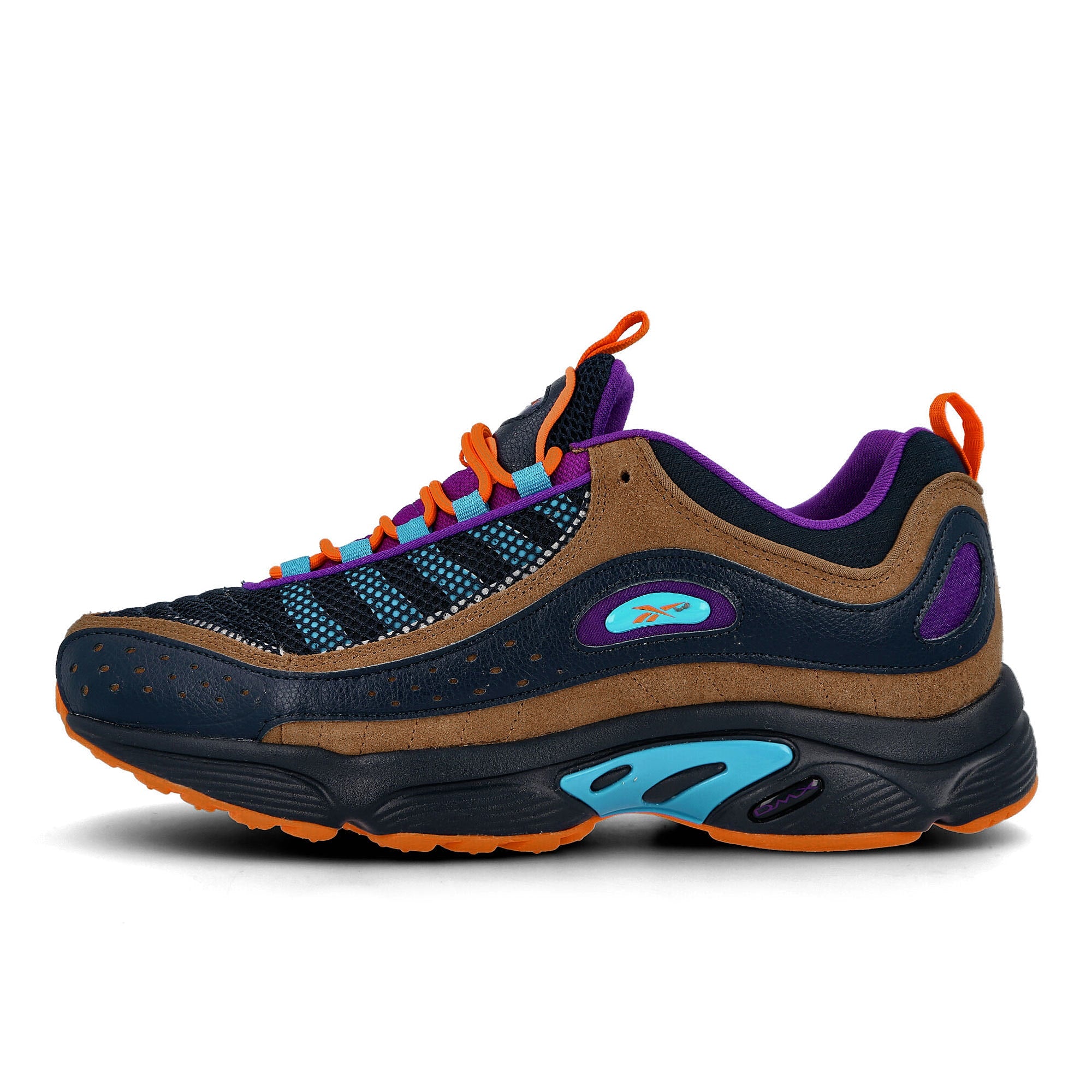 Reebok daytona dmx ii Wild Brown-Regal Purple-Fiery Orange Low Top Sneakers EG1656 | Overkill