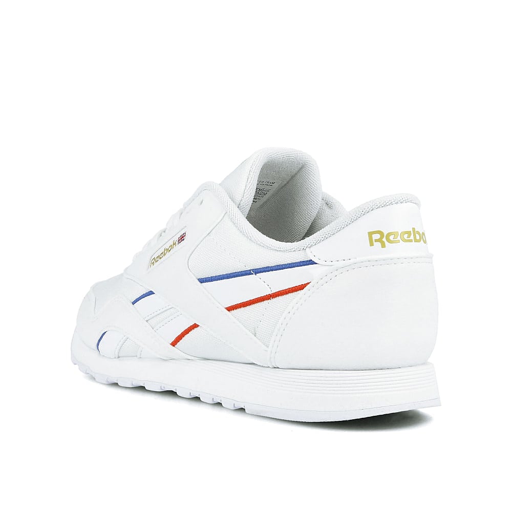 Reebok wmns classic nylon White / Radiant Red / Blue Blast Close-up | Overkill